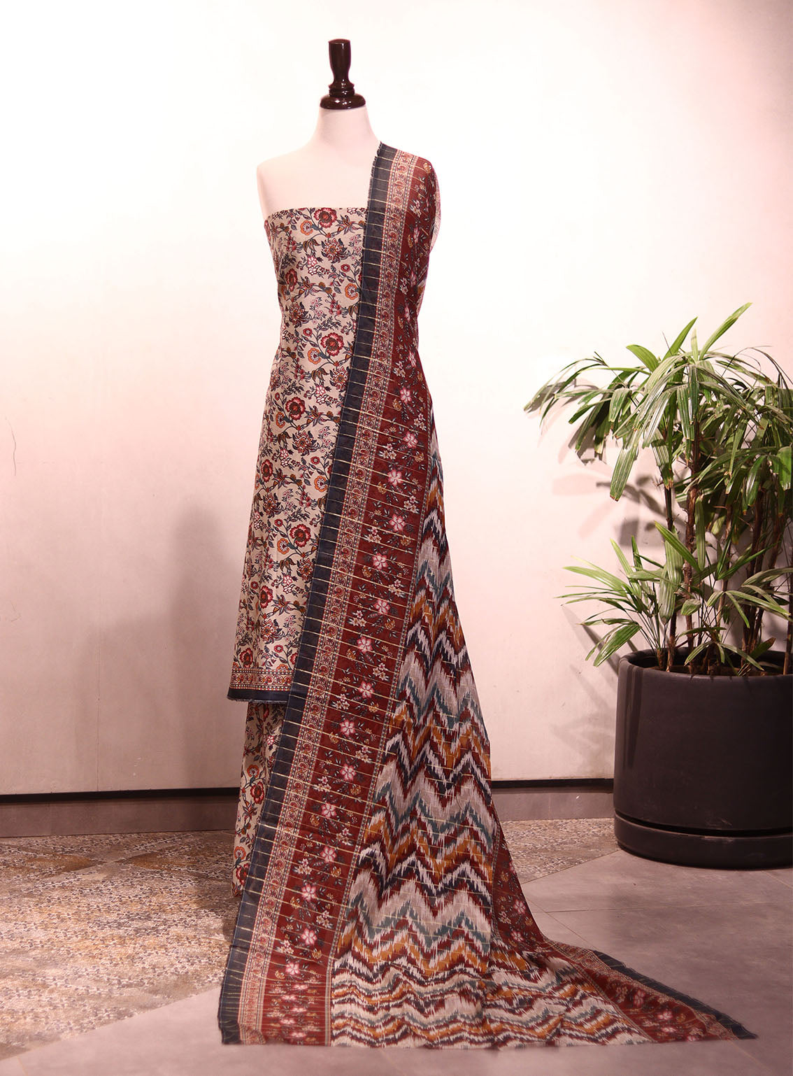 Bin Saeed Digital Printed Cotton 3 Piece Unstitched Suit BS25DPC D-ALL36