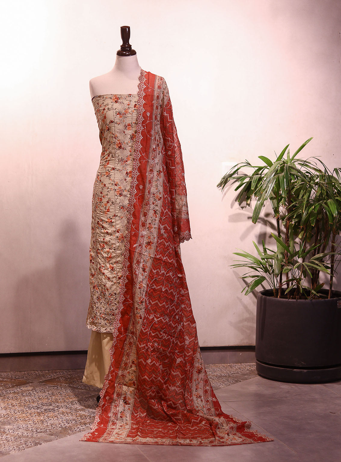 Bin Saeed Embroidered Lawn 3 Piece Unstitched Suit BS25EL D-609