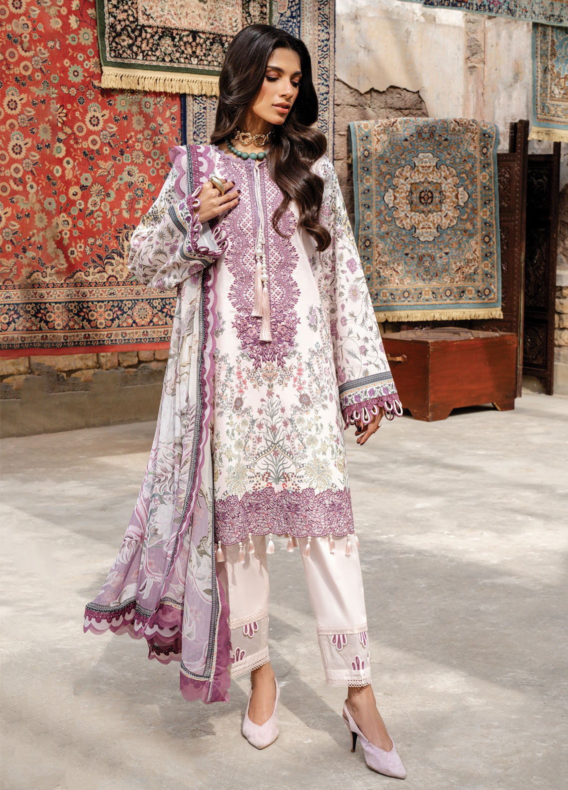 Bliss By Jade Embroidered Lawn 3 Piece Unstitched Suit JD26BL D-20867
