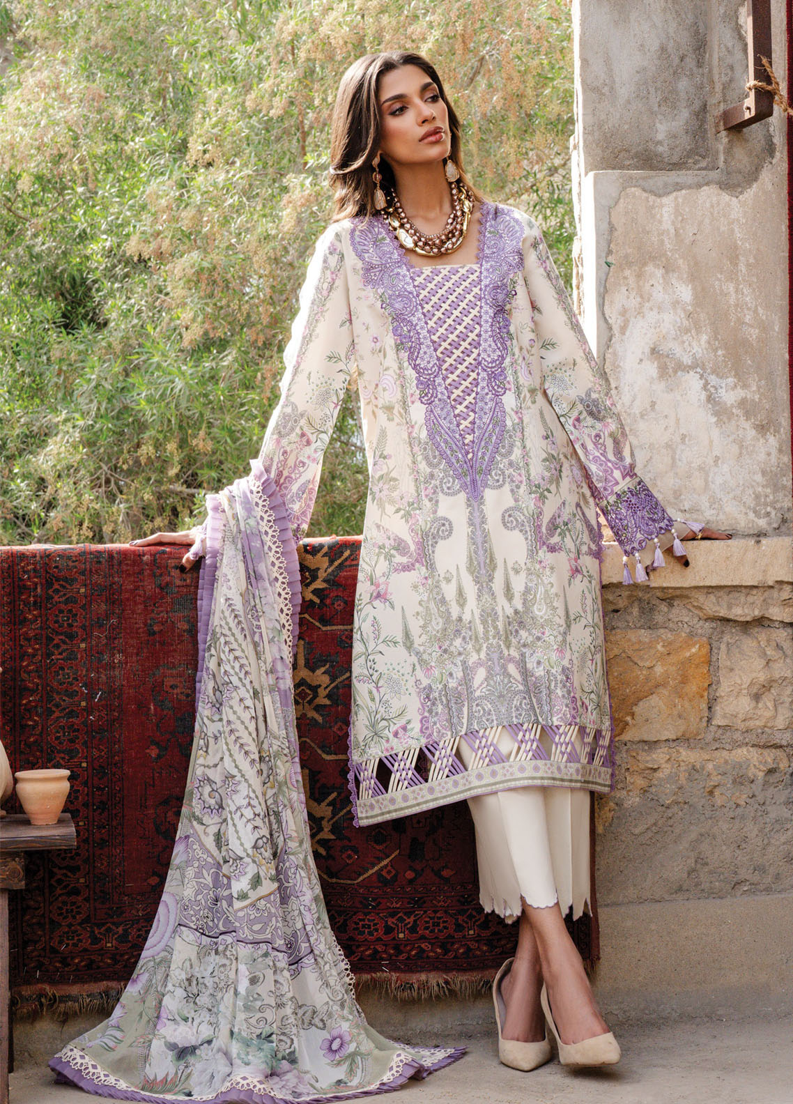 Bliss By Jade Embroidered Lawn 3 Piece Unstitched Suit JD26BL D-20873