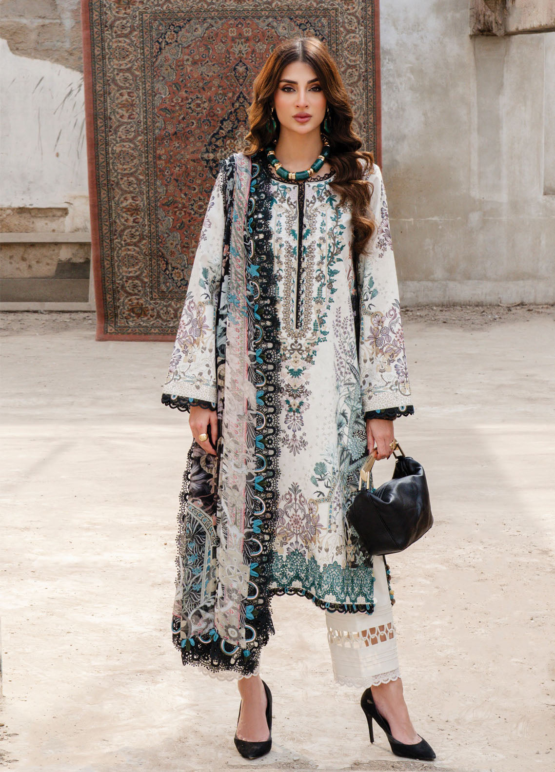 Bliss By Jade Embroidered Lawn 3 Piece Unstitched Suit JD26BL D-20875