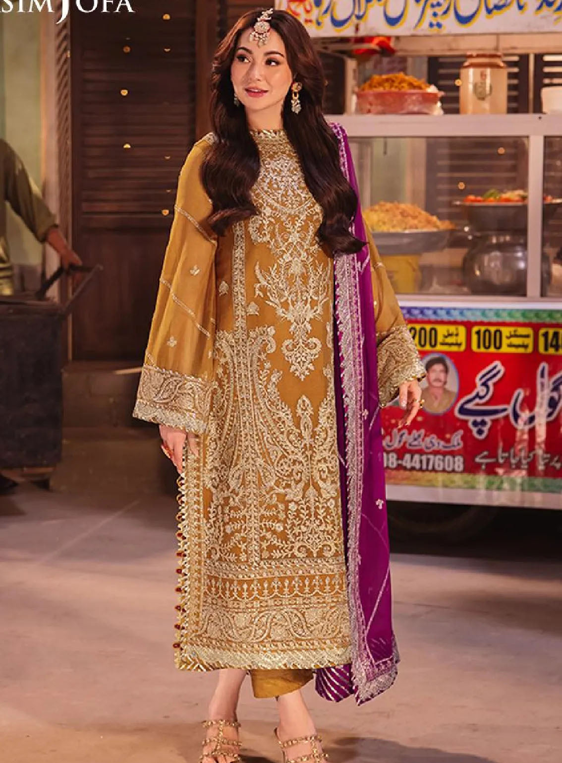Chamkeeli By Asim Jofa Luminous Luxe Festive Embroidered Chiffon 3 Piece Unstitched Suit AJ24CF AJKK-12