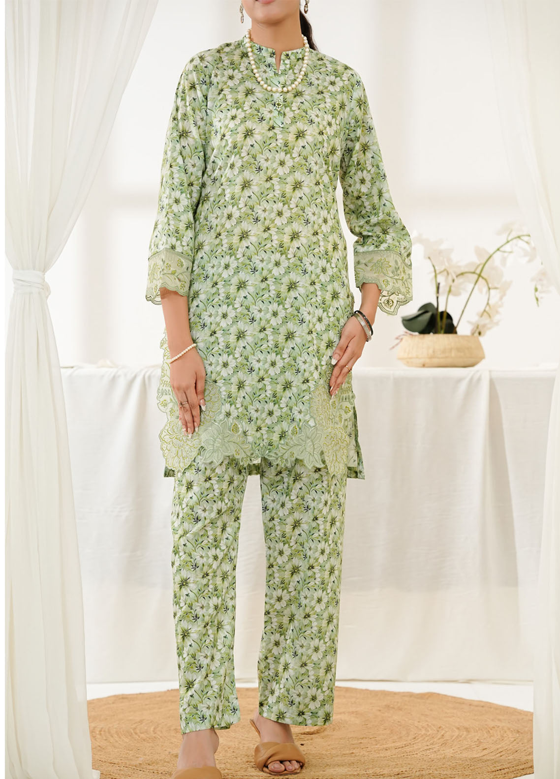 Co-Ord's By Aizal Embroidered Lawn 2 Piece Stitched Suit AL25COEV2 D-563