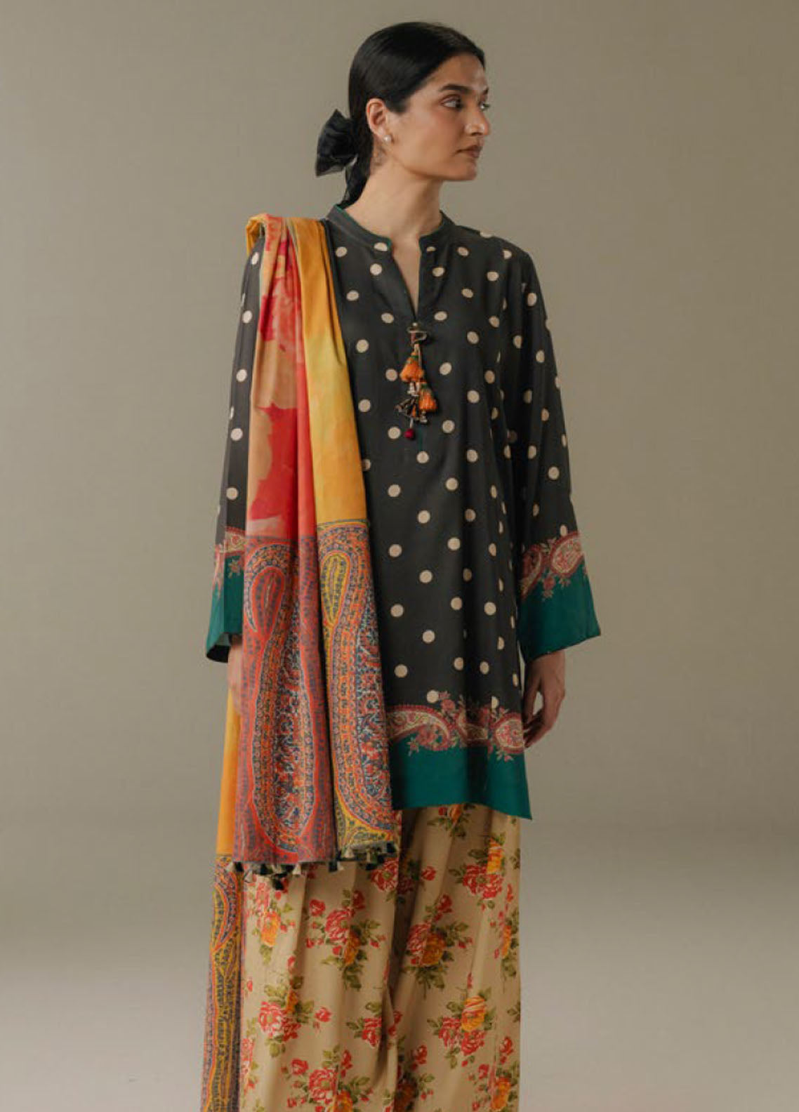 Coco Prints By Zara Shahjahan Printed Linen 3 Piece Unstitched Suit CZS25PD5 D-3A PAPER MOON