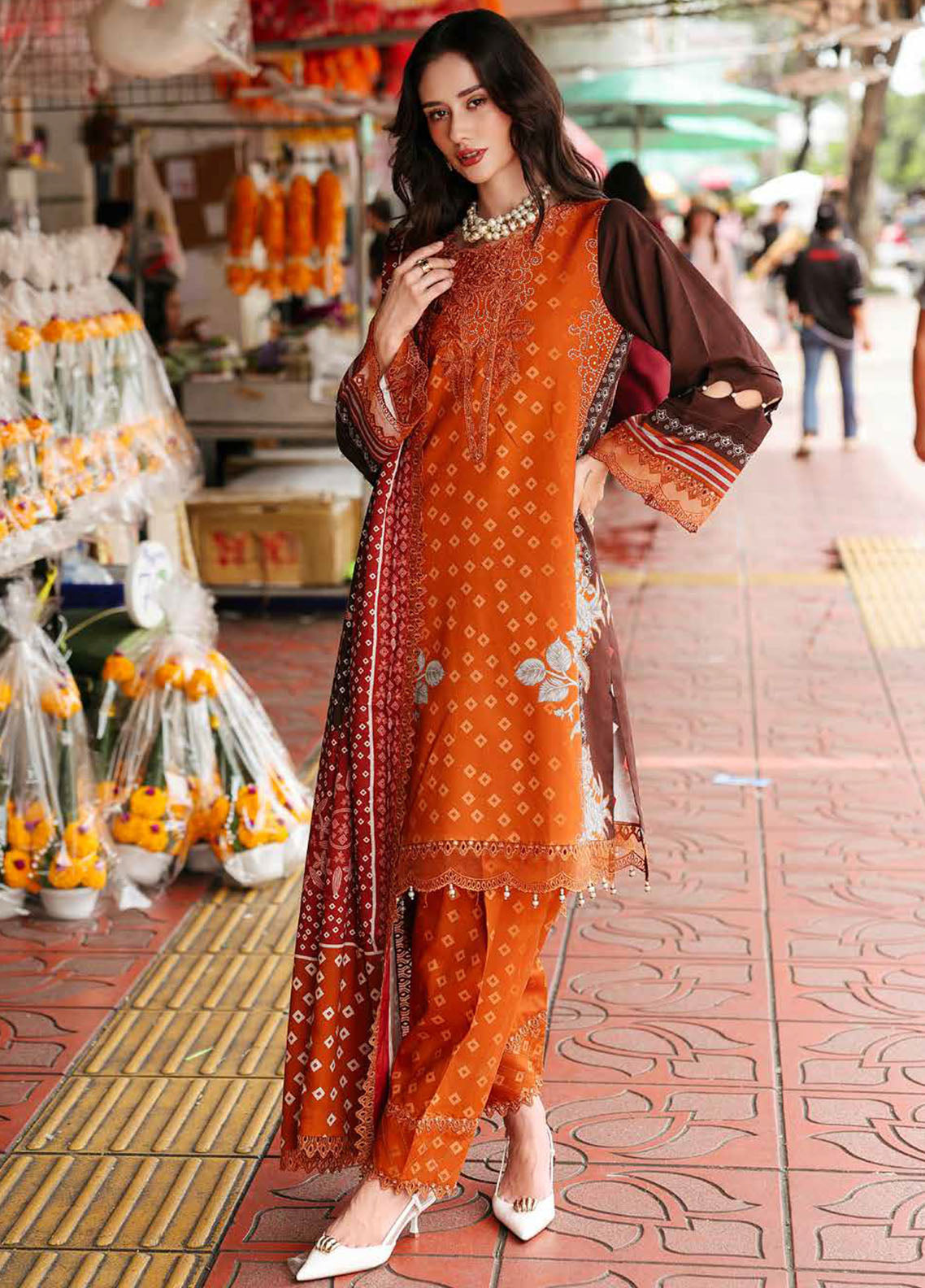 Combination By Charizma Embroidered Linen 3 Piece Unstitched Suit CH25CLV1 D-CCW6-04