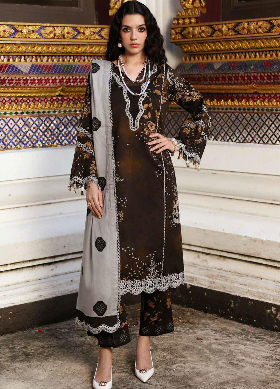 Combination By Charizma Embroidered Linen 3 Piece Unstitched Suit CH25CLV1 D-CCW6-09
