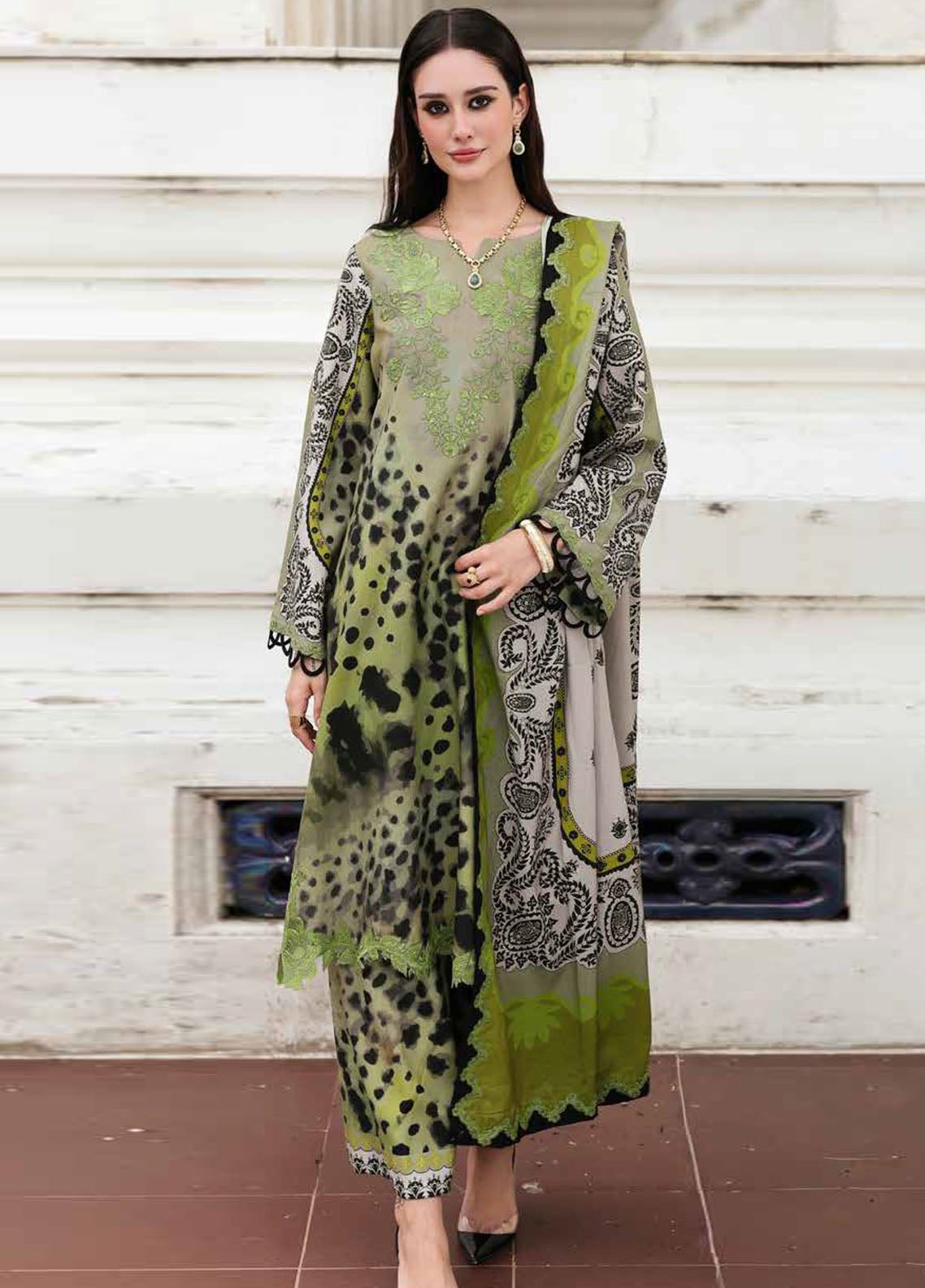 Combination By Charizma Embroidered Linen 3 Piece Unstitched Suit CH25CLV1 D-CCW6-10