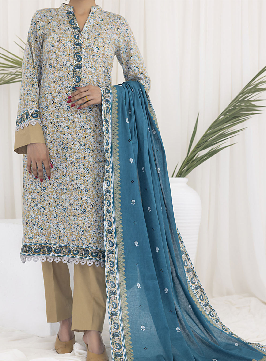 Daman By VS Textile Printed Lawn 3 Piece Unstitched Suit VSU24DPL D-2926A
