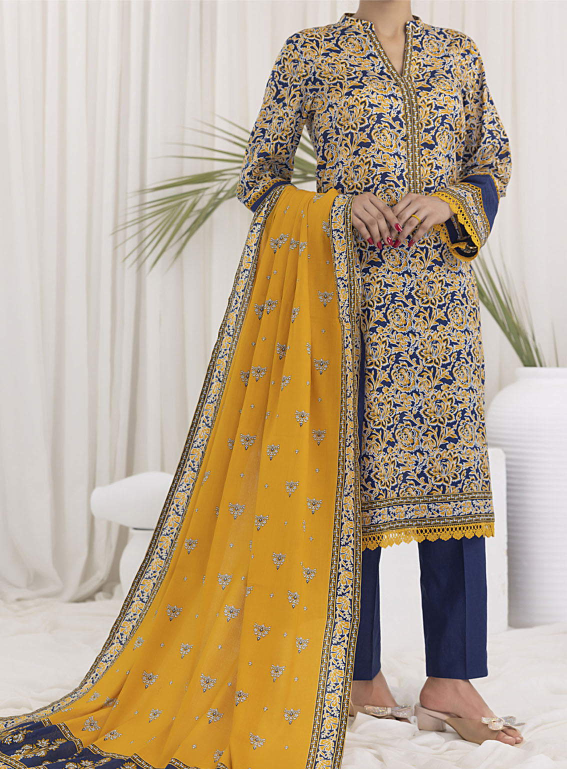 Daman By VS Textile Printed Lawn 3 Piece Unstitched Suit VSU24DPL D-2927A