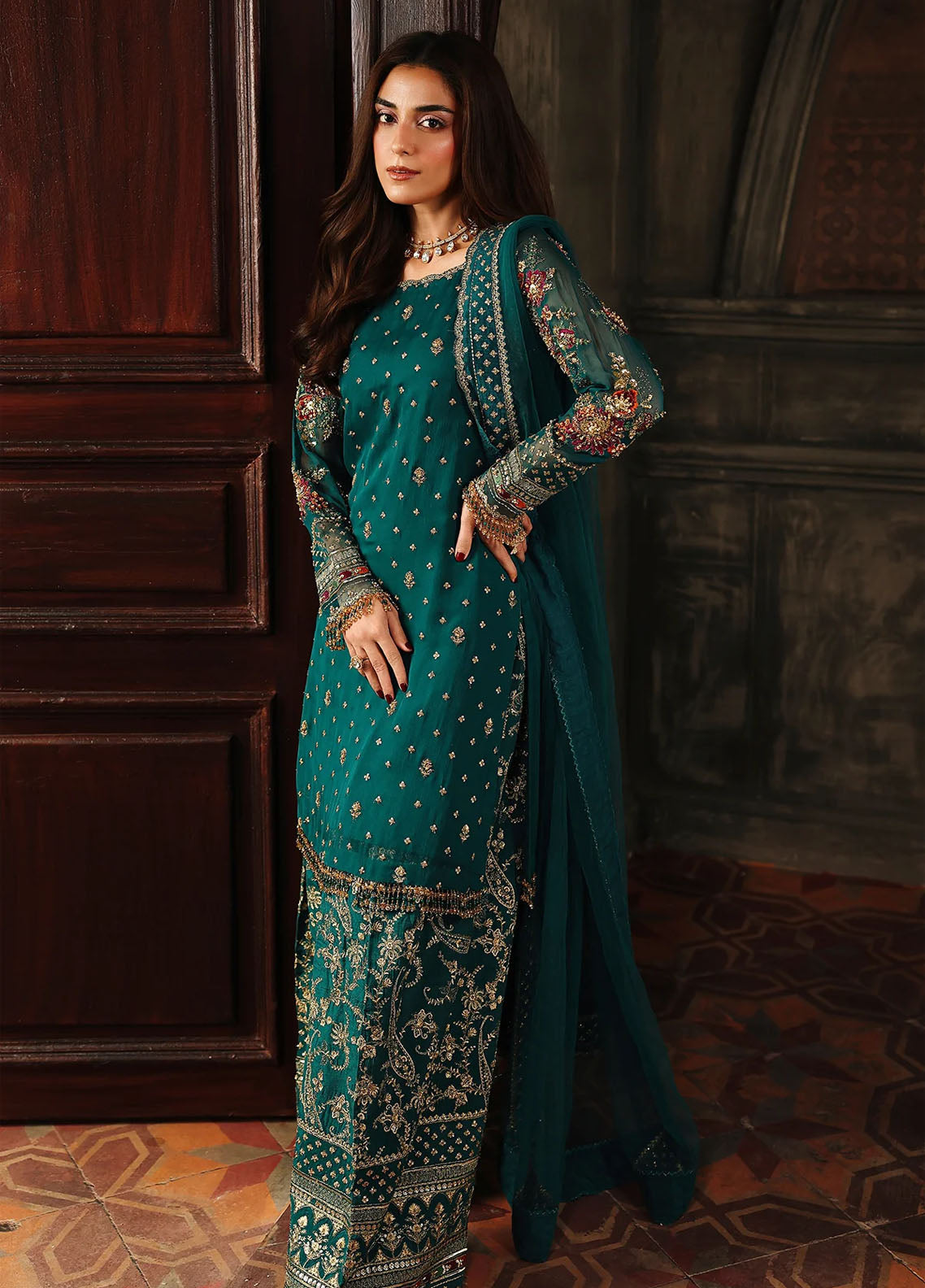 Dastan-E-Jashan By Charizma Embroidered Chiffon 4 Piece Unstitched Suit CH25DJV1 DJW-04