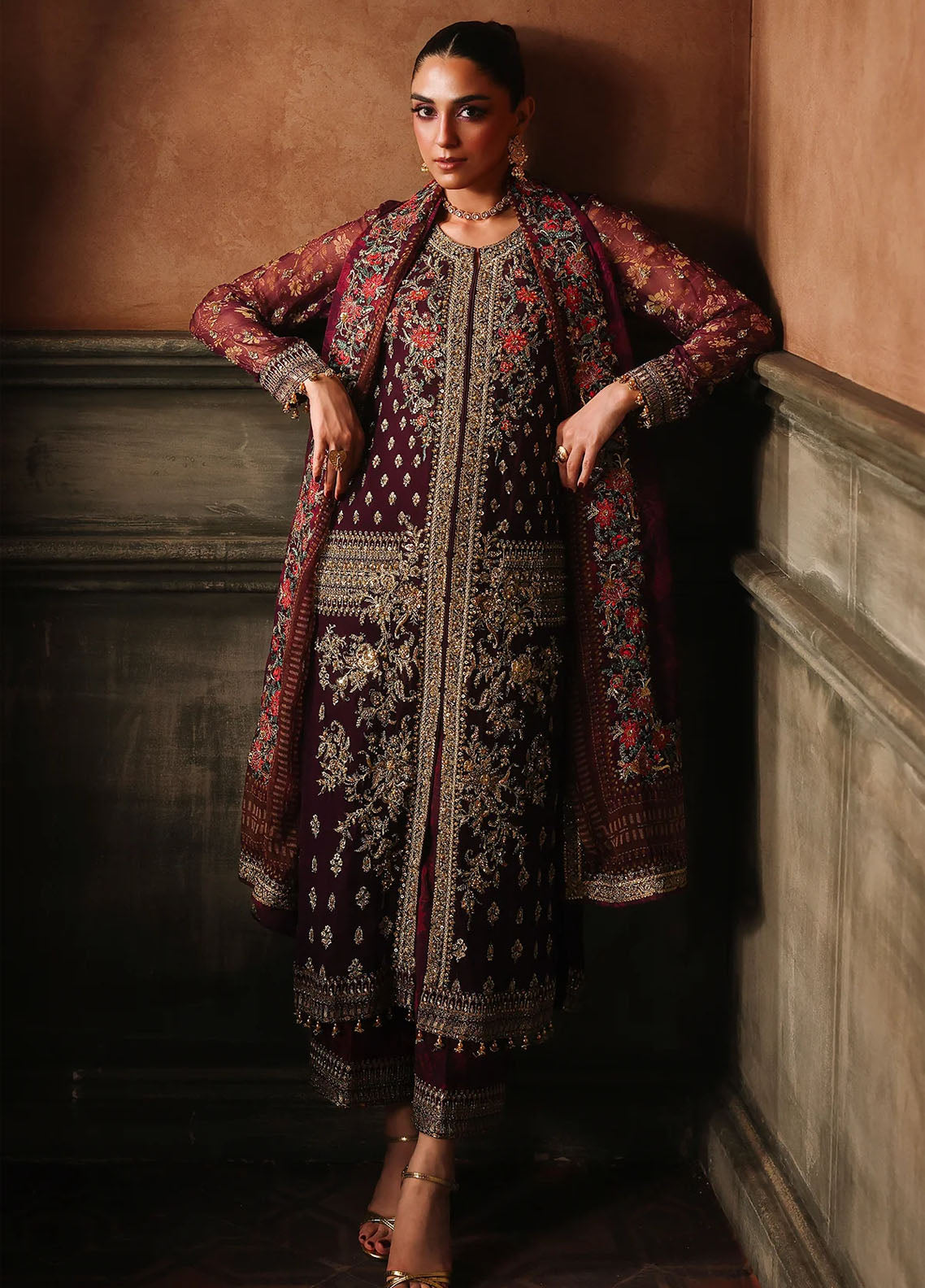 Dastan-E-Jashan By Charizma Embroidered Chiffon 4 Piece Unstitched Suit CH25DJV1 DJW-07