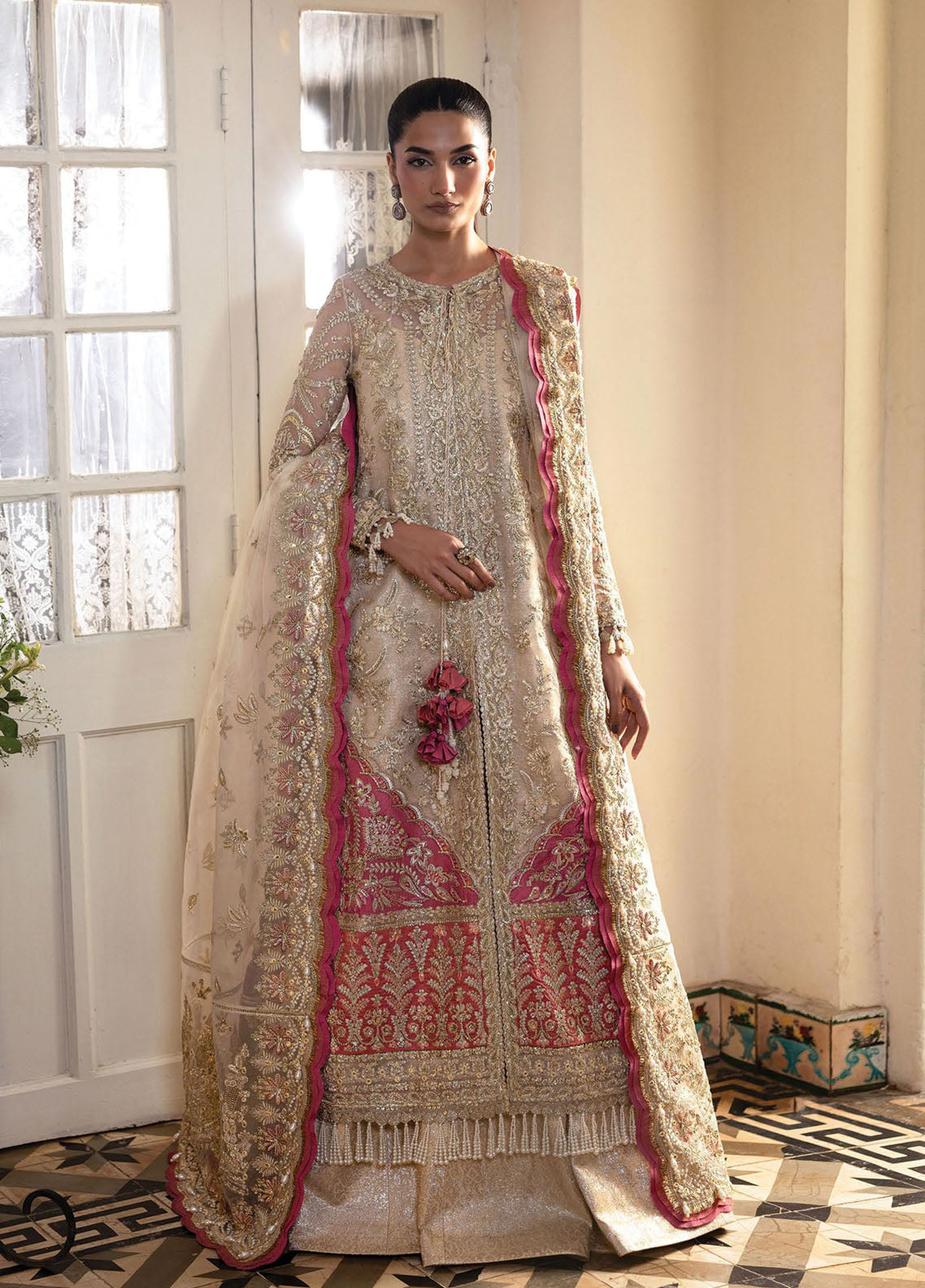 Dastangoi By Afrozeh Embroidered Organza 3 Piece Unstitched Suit AF25DG D-07 SILKDAWN
