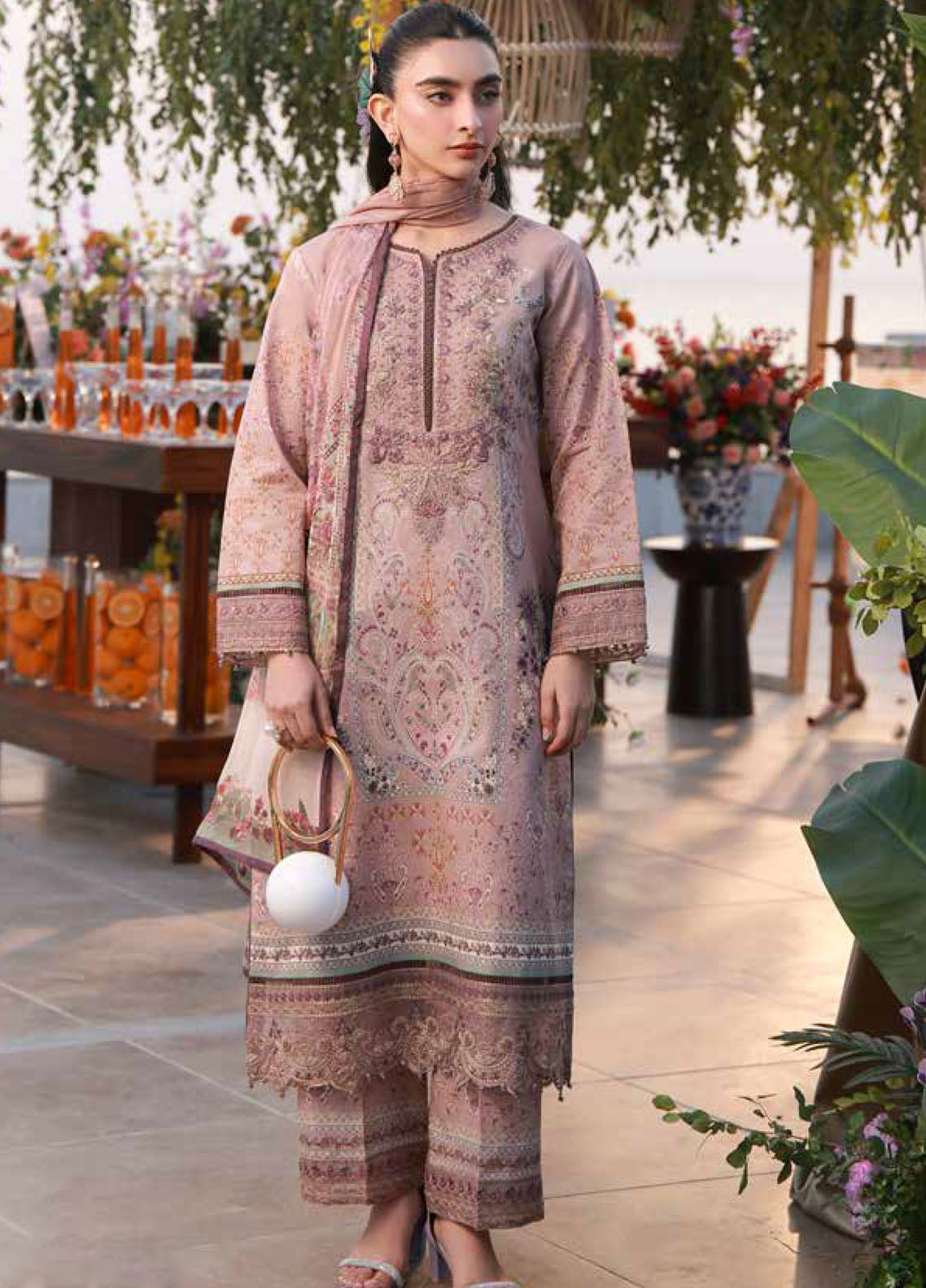 Delia By Gulaal Luxury Embroidered Lawn 3 Piece Unstitched Suit GL26DLLV1 D-11 AYLA