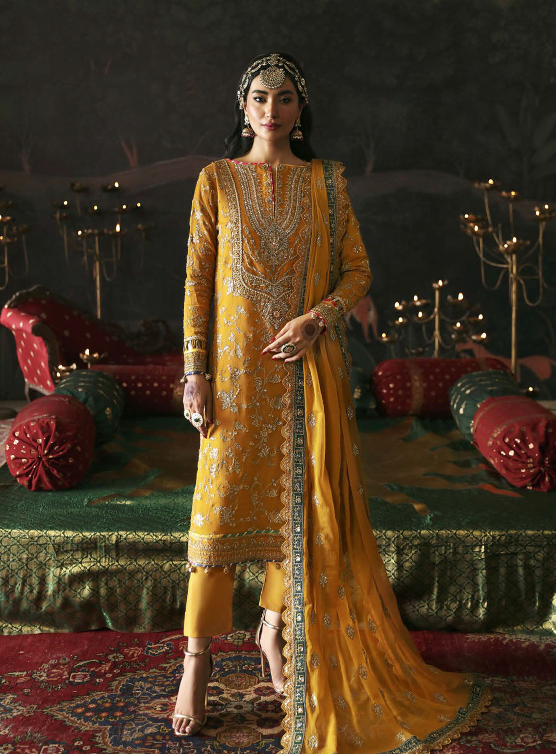 Devdas By Emaan Adeel Exquisite Formal Wear Embroidered Chiffon 3 Piece Unstitched Suit EA24DD ROSHAN JAHAN