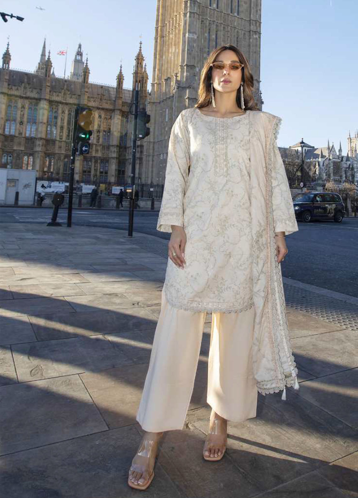 Dhagakari By Alzohaib Embroidered Lawn 3 Piece Unstitched Suit AZ26DLD D-DKE-01