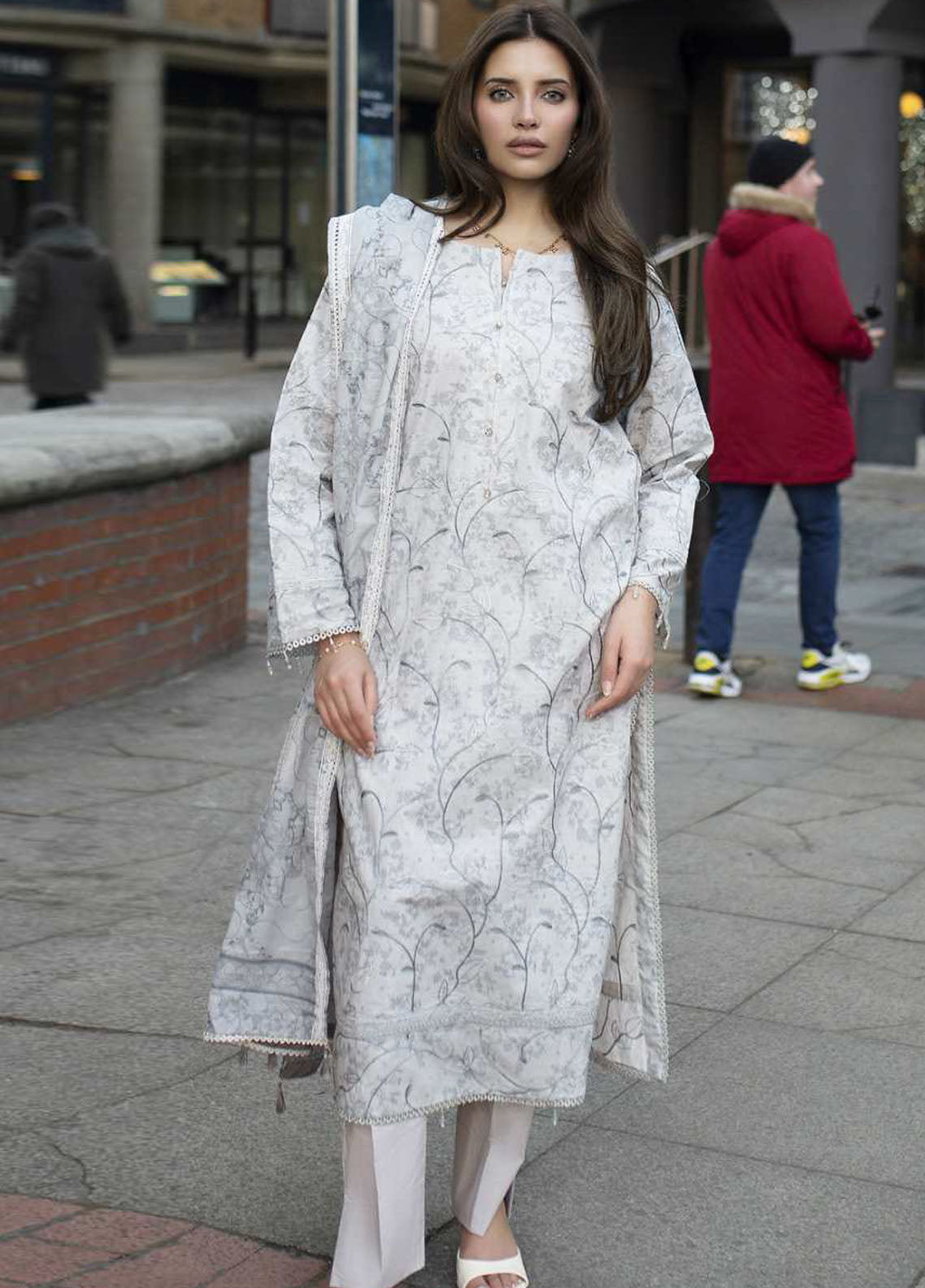 Dhagakari By Alzohaib Embroidered Lawn 3 Piece Unstitched Suit AZ26DLD D-DKE-05