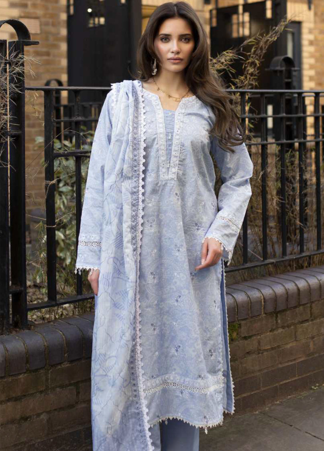 Dhagakari By Alzohaib Embroidered Lawn 3 Piece Unstitched Suit AZ26DLD D-DKE-11