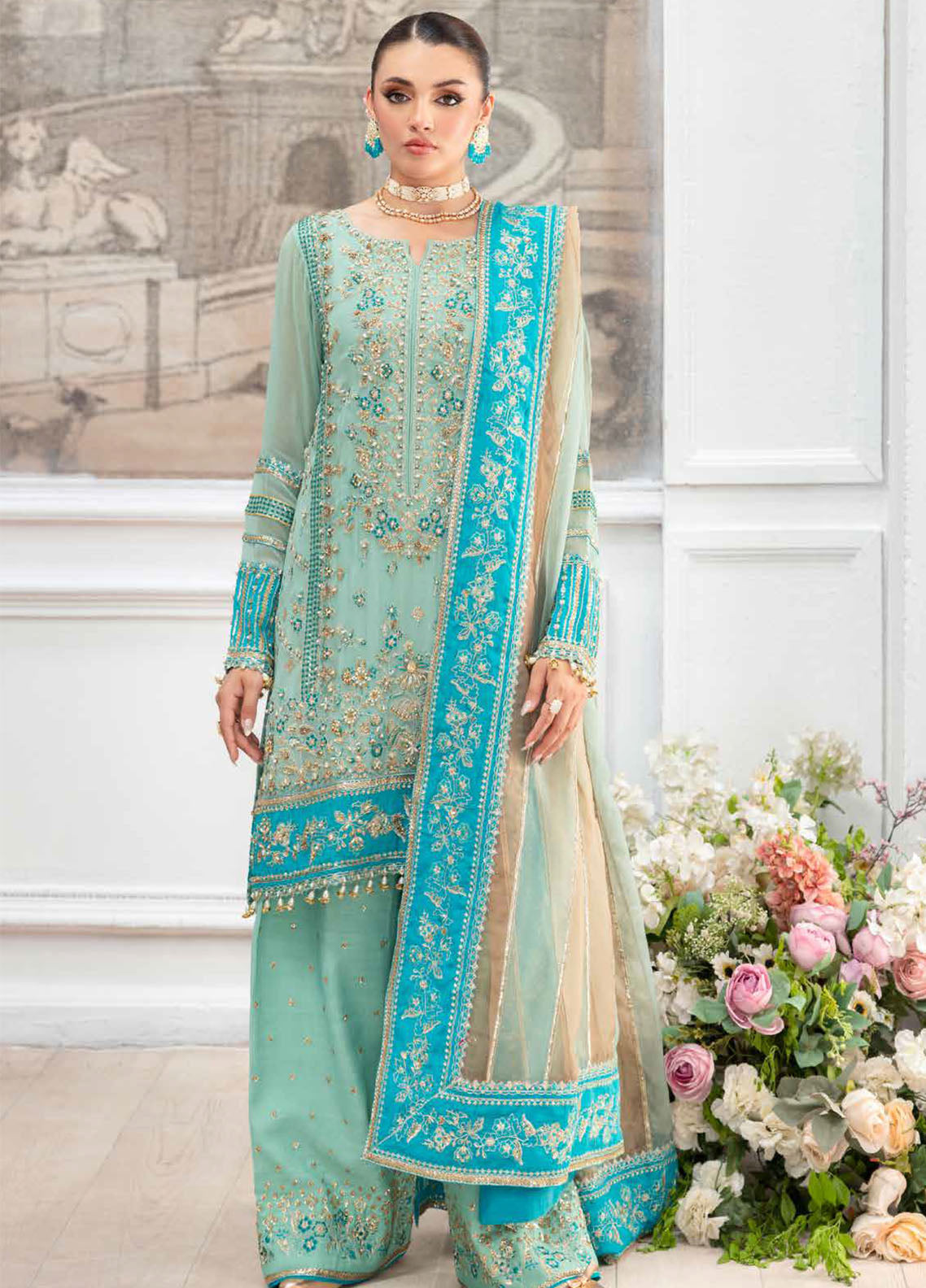 Diamond Dust By Charizma Embroidered Chiffon 4 Piece Unstitched Suit CH25DDV1 DD5-04