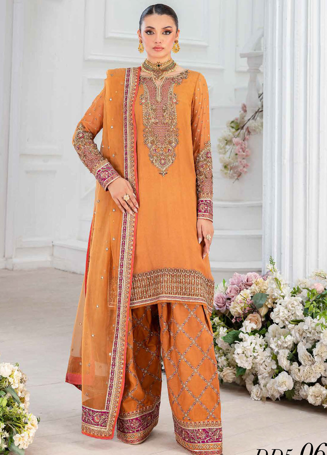 Diamond Dust By Charizma Embroidered Chiffon 4 Piece Unstitched Suit CH25DDV1 DD5-06