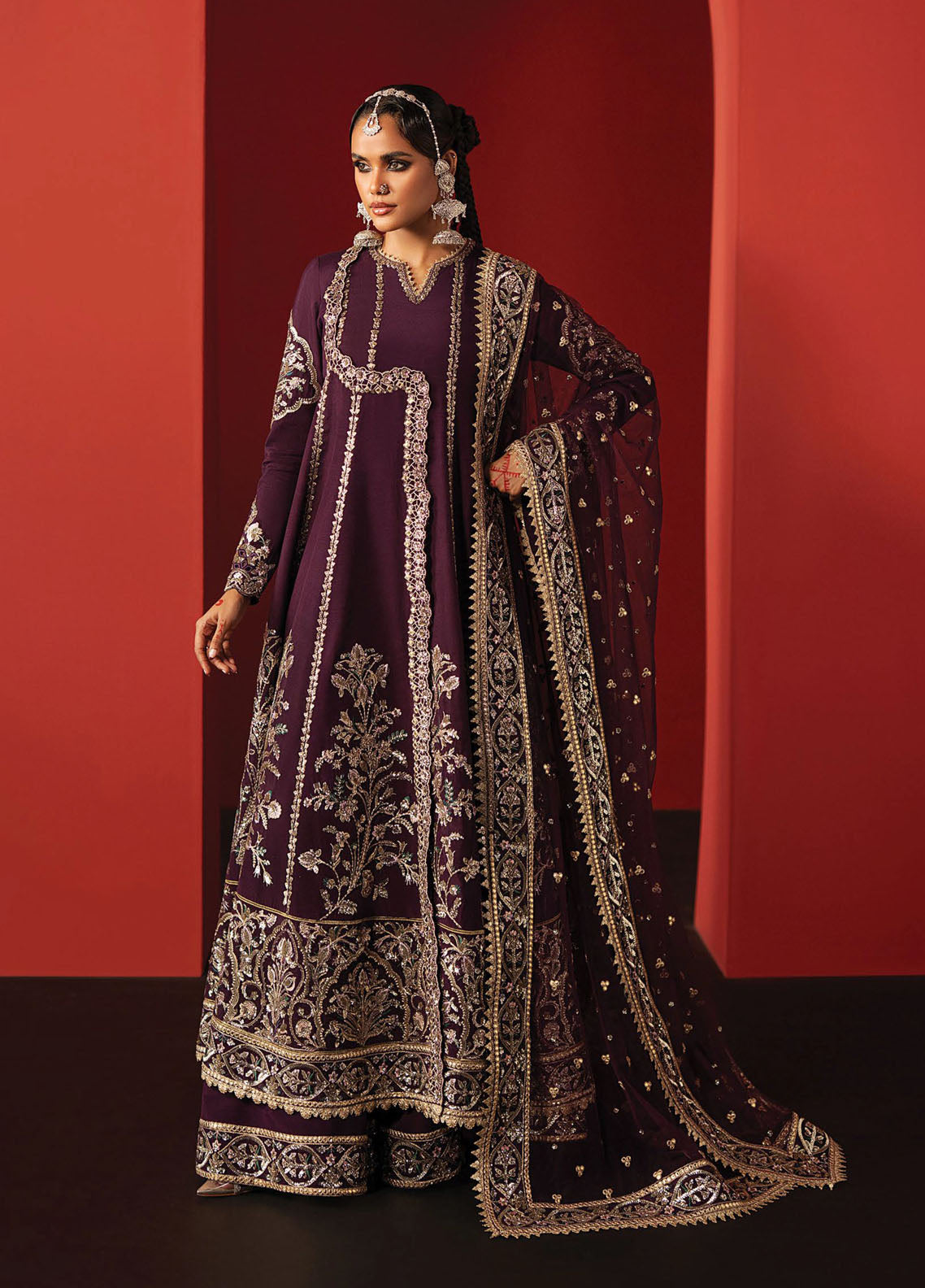 Divani By Afrozeh Embroidered Raw Silk 3 Piece Unstitched Suit AF25D D-10 SAMARQAND