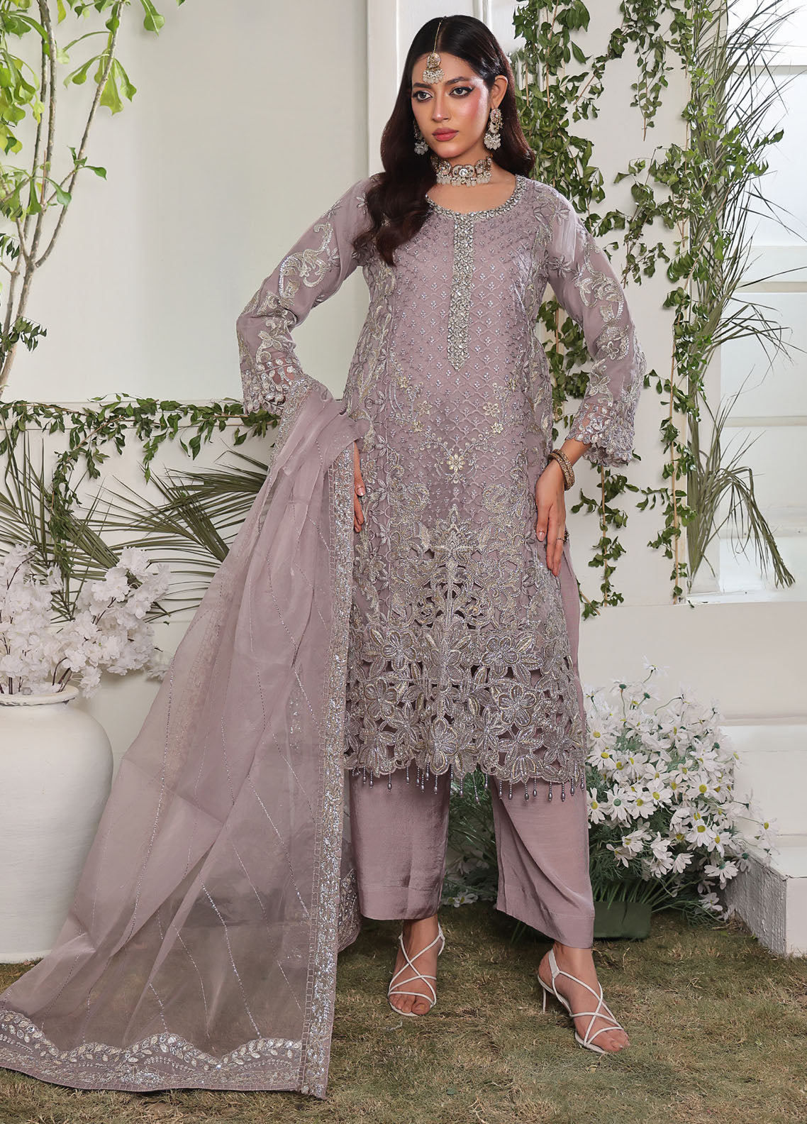 Dr. Formal By Schick Luxury Embroidered Chiffon 3 Piece Semi Stitched Suit SDH25DF EHE-01