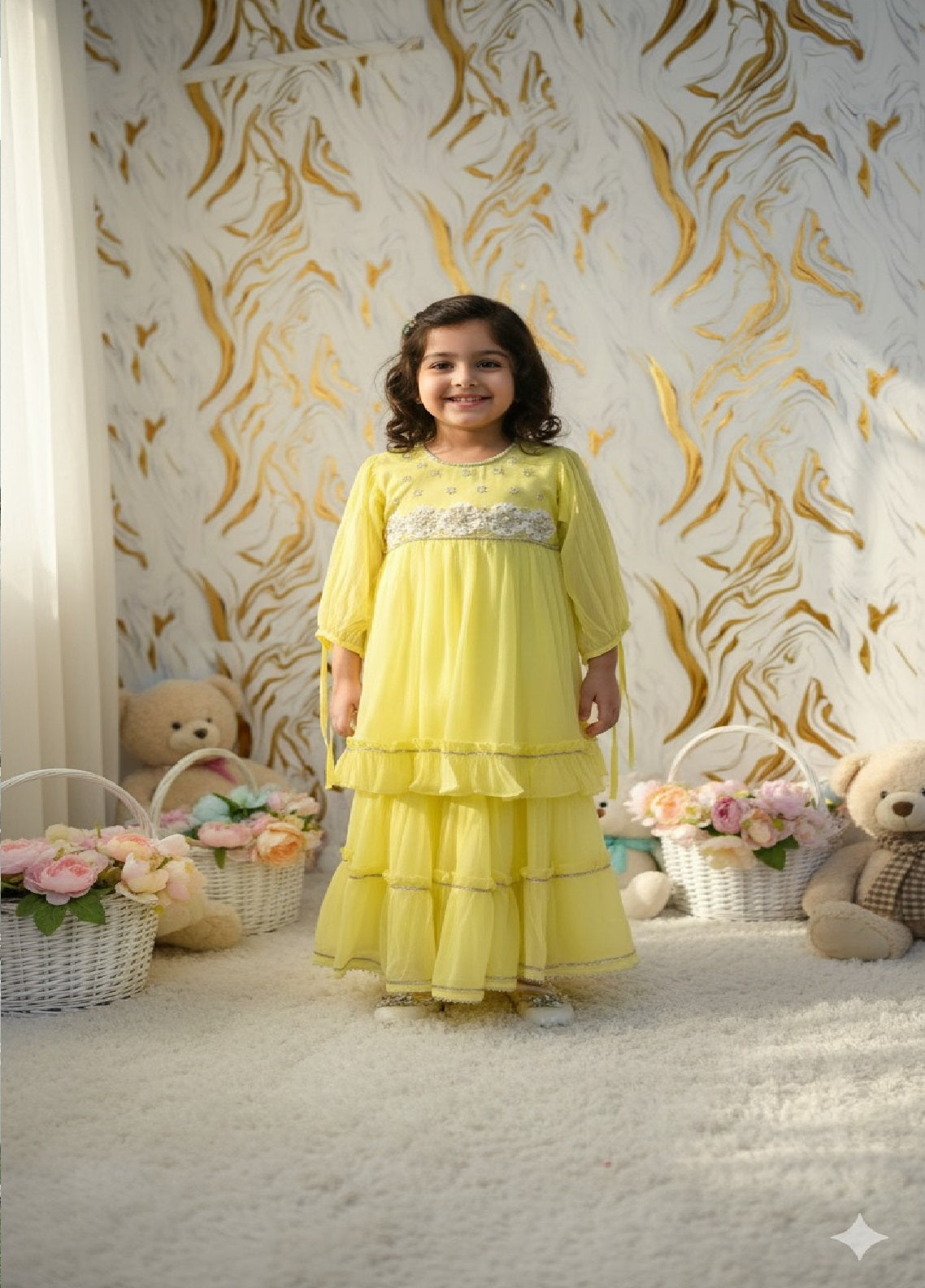 Eemans Fashion Fancy Chiffon Stitched Suit EEF25K&G D-760-LM