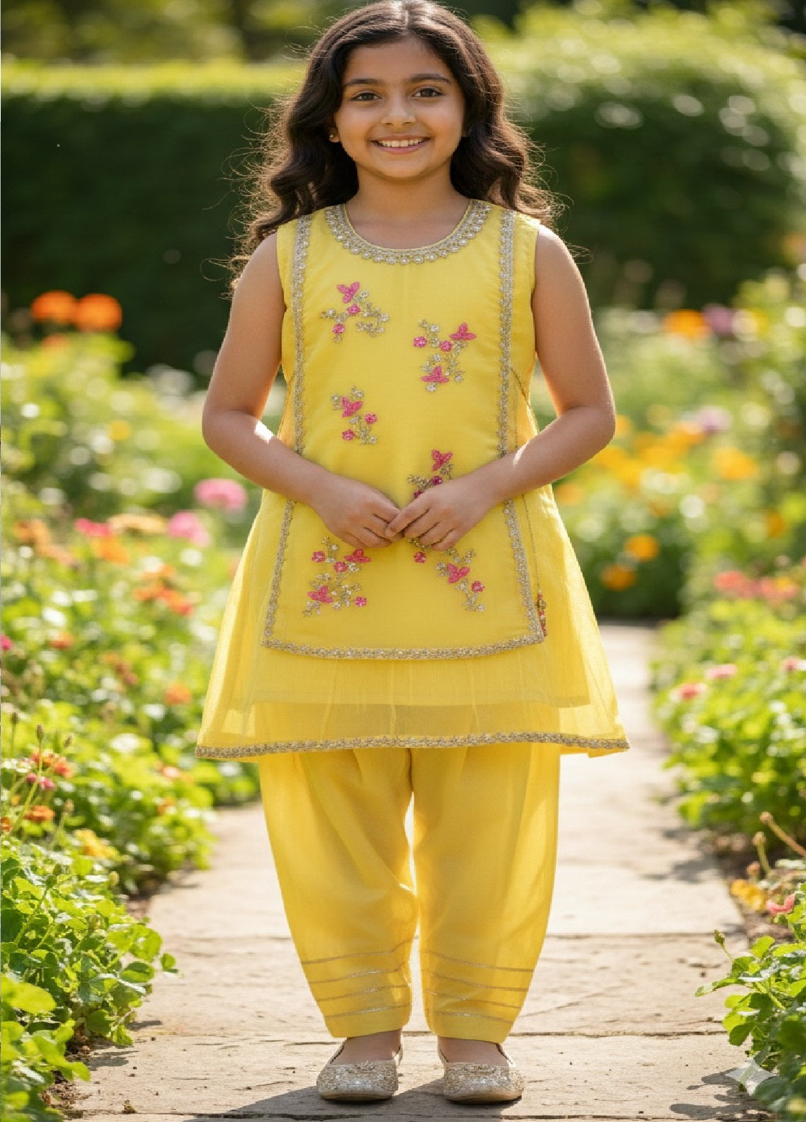 Eemans Fashion Fancy Chiffon Stitched Suit EEF25K&G D-775-LM