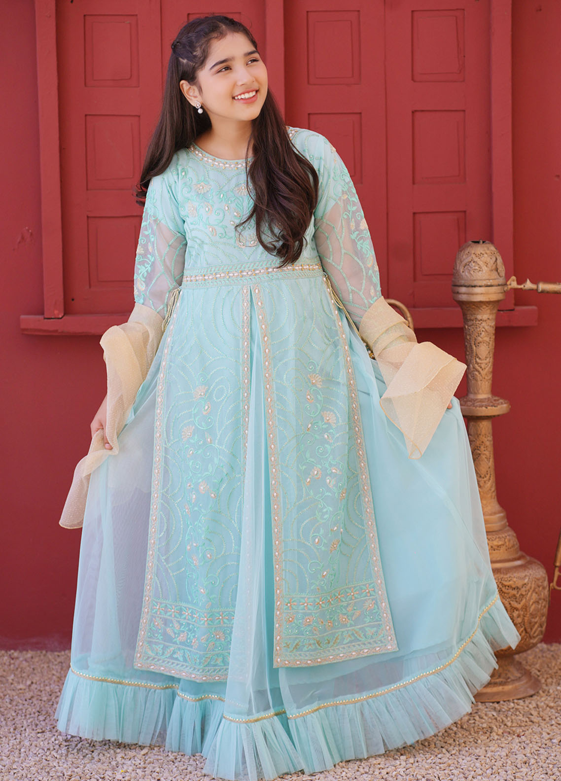 Eemans Fashion Fancy Polyester Net Stitched Suit EEF25K&G D-723-FR