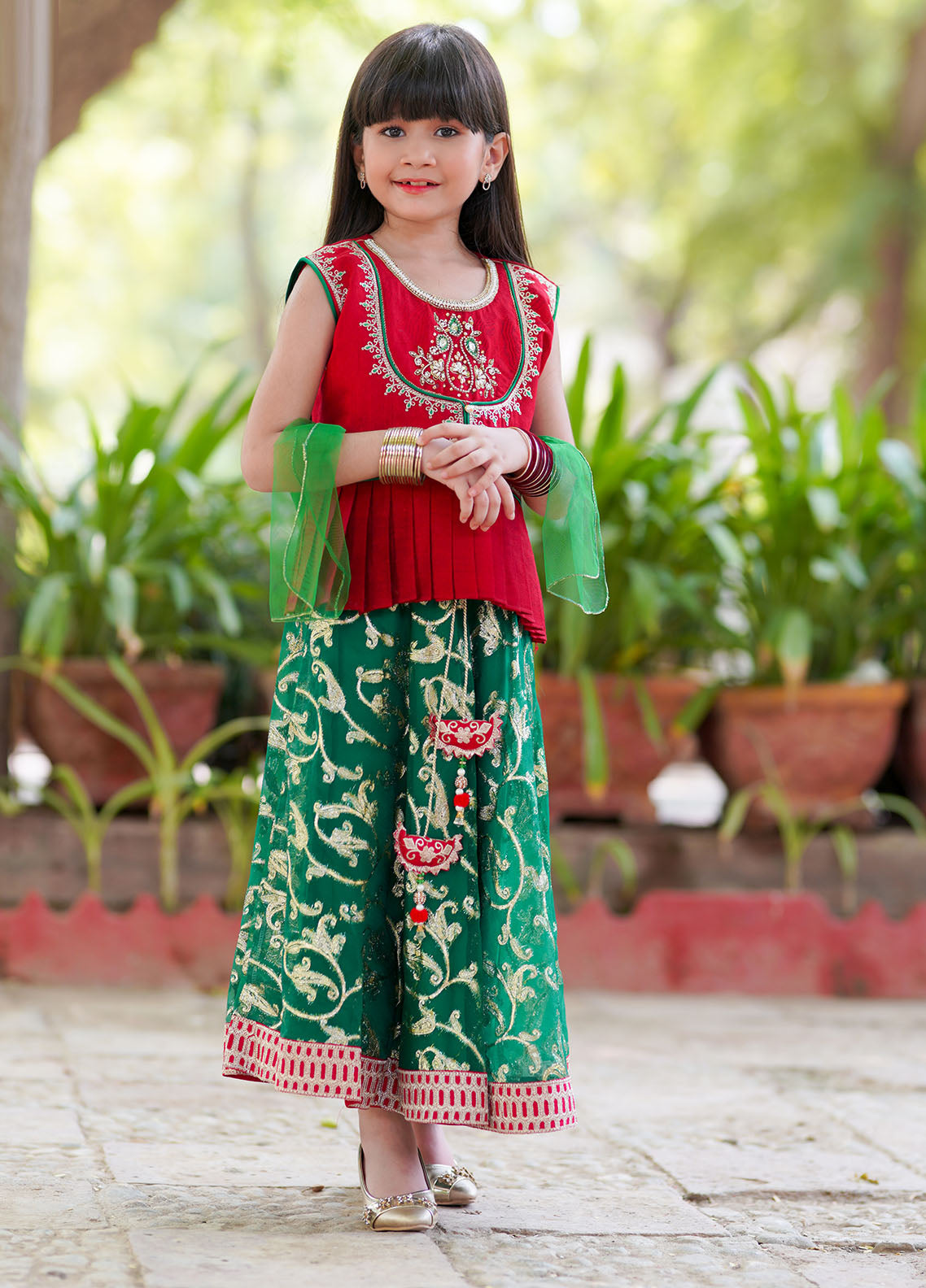 Eemans Fashion Fancy Raw Silk Banarsi Stitched Suit EEF25K&G D-575-R&GR