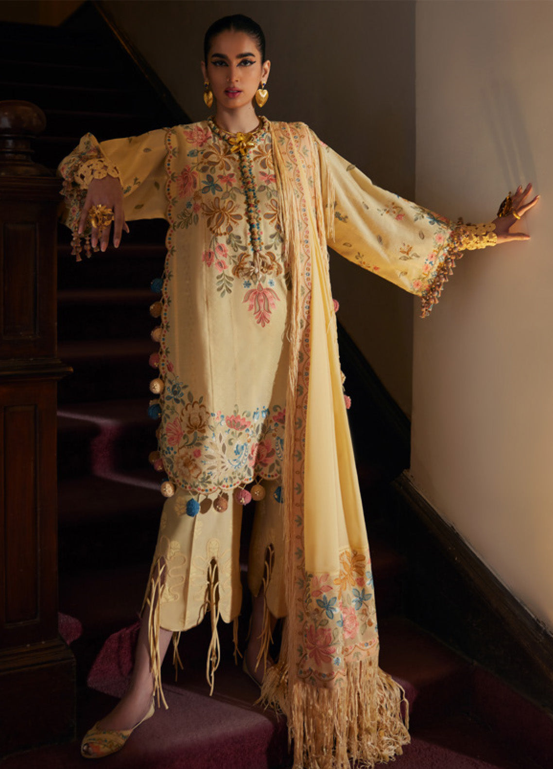 Elan Luxury Embroidered Lawn 3 Piece Unstitched Suit EL25LL ZAHARA EL25-07 A