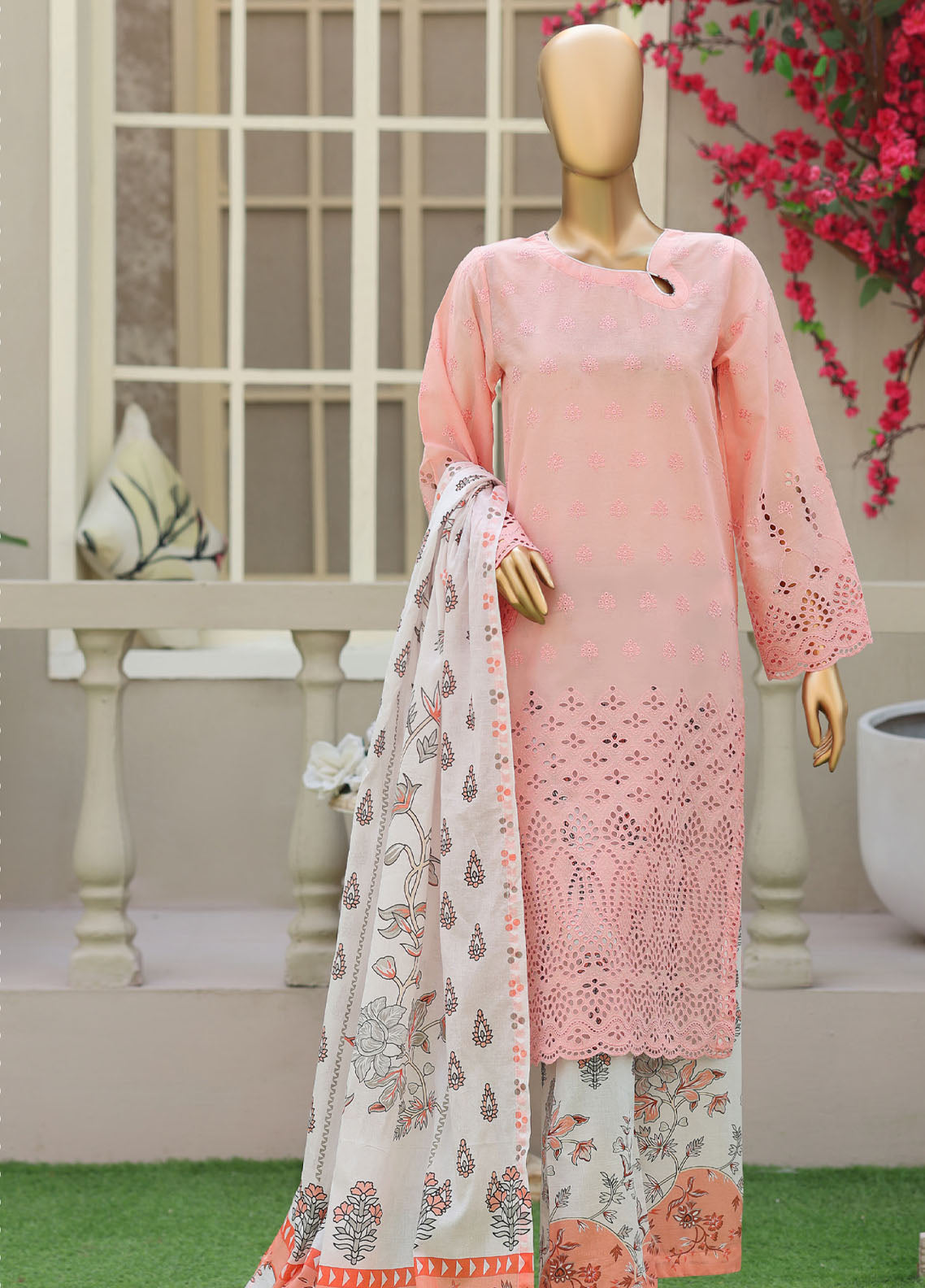 Esra By Schick Chikankari Lawn 3 Piece Unstitched Suit SDH26ECSE D-01