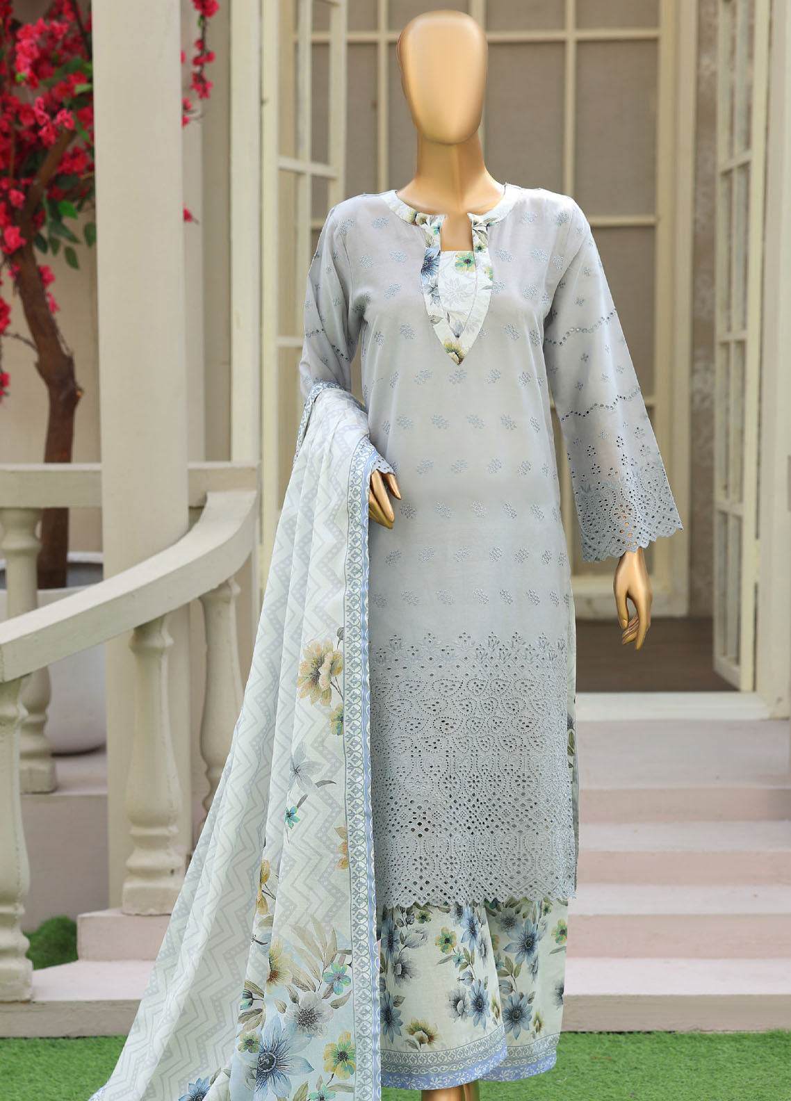 Esra By Schick Chikankari Lawn 3 Piece Unstitched Suit SDH26ECSE D-09