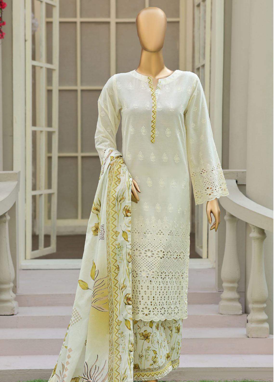 Esra By Schick Chikankari Lawn 3 Piece Unstitched Suit SDH26ECSE D-10