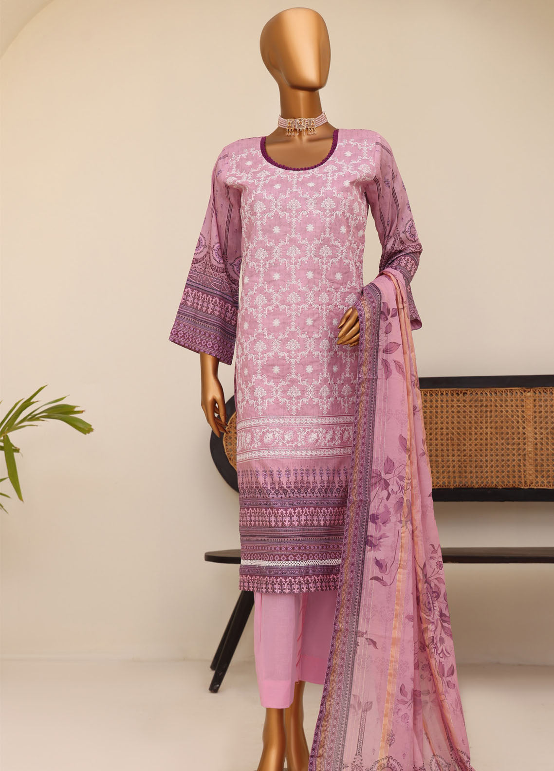 Ever Green By Schick Digital Embroidered Lawn 3 Piece Unstitched Suit SDH25EG DD-05
