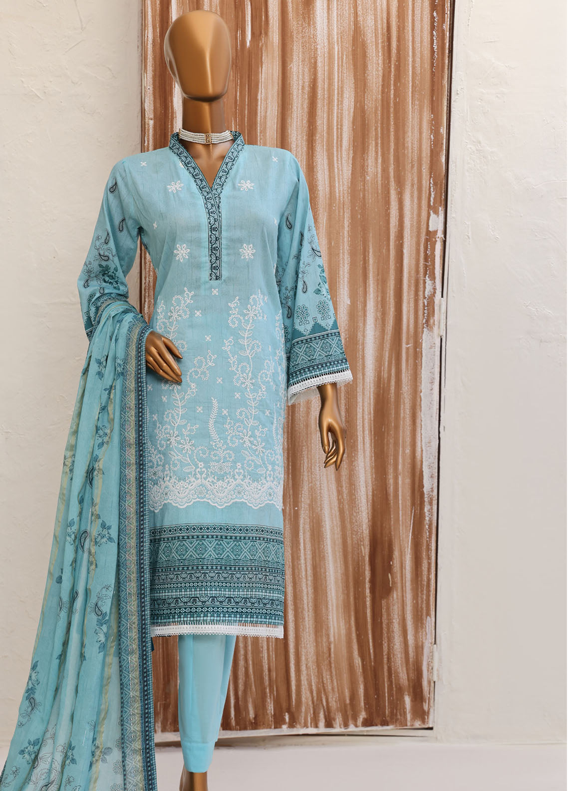 Ever Green By Schick Digital Embroidered Lawn 3 Piece Unstitched Suit SDH25EG DD-07