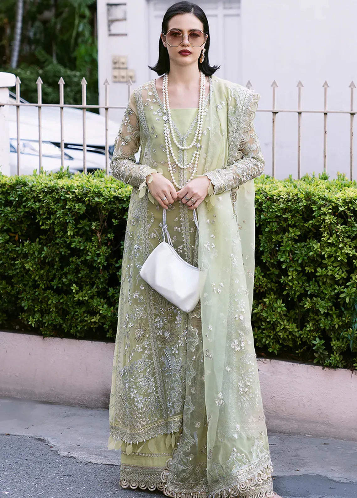 Fleurie By Saad Shaikh Luxury Embroidered Organza 4 Piece Unstitched Suit 4 Piece SSK24F MARISOL