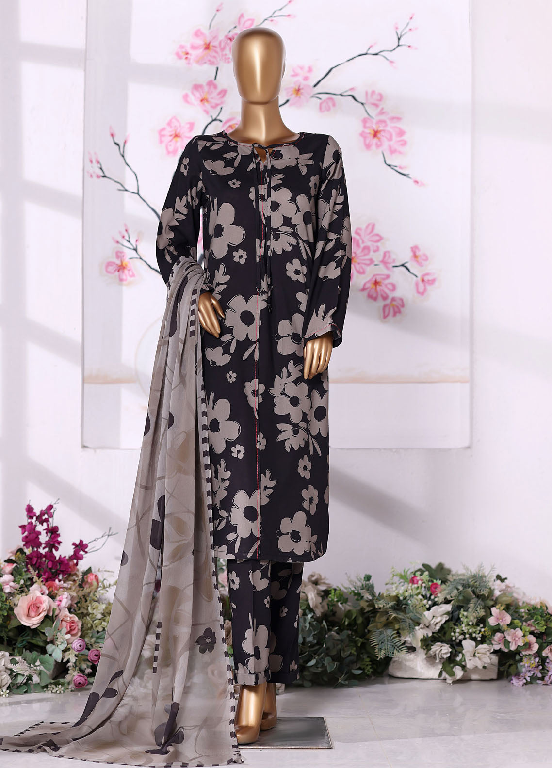 Florence Wintry By HZ Textiles Printed Linen 3 Piece Stitched Suit HZ25FW D-LNP-2511