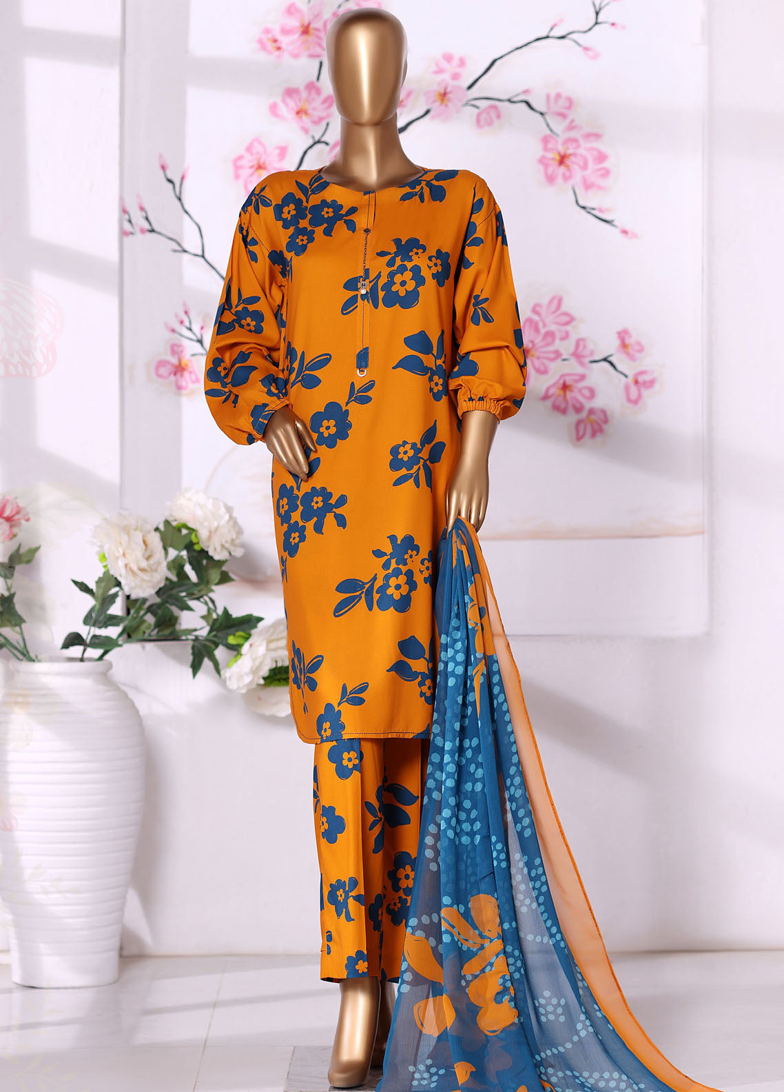 Florence Wintry By HZ Textiles Printed Linen 3 Piece Stitched Suit HZ25FW D-LNP-2514