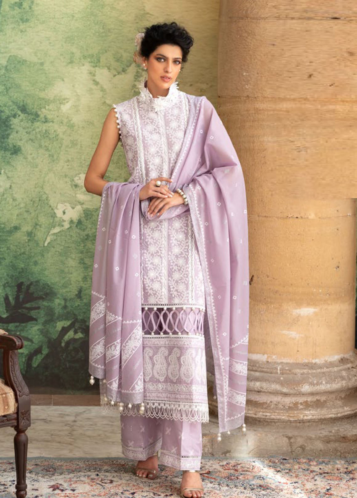 Gul Ahmed Festive Embroidered Lawn 3 Piece Unstitched Suit GA26F D-DN-52035