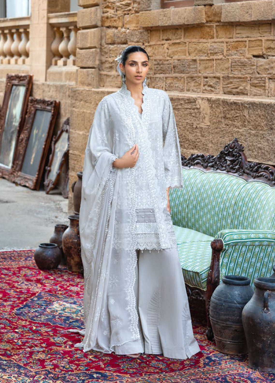 Gul Ahmed Festive Embroidered Lawn 3 Piece Unstitched Suit GA26F D-FE-52130