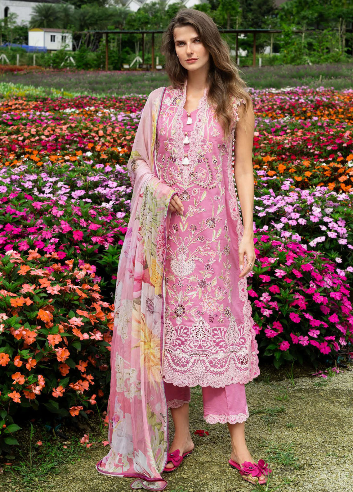 Hemline The Secret Garden By Mushq Embroidered Lawn 3 Piece Unstitched Suit MQ26HLTSG D-16B WHIMSICAL SCENT