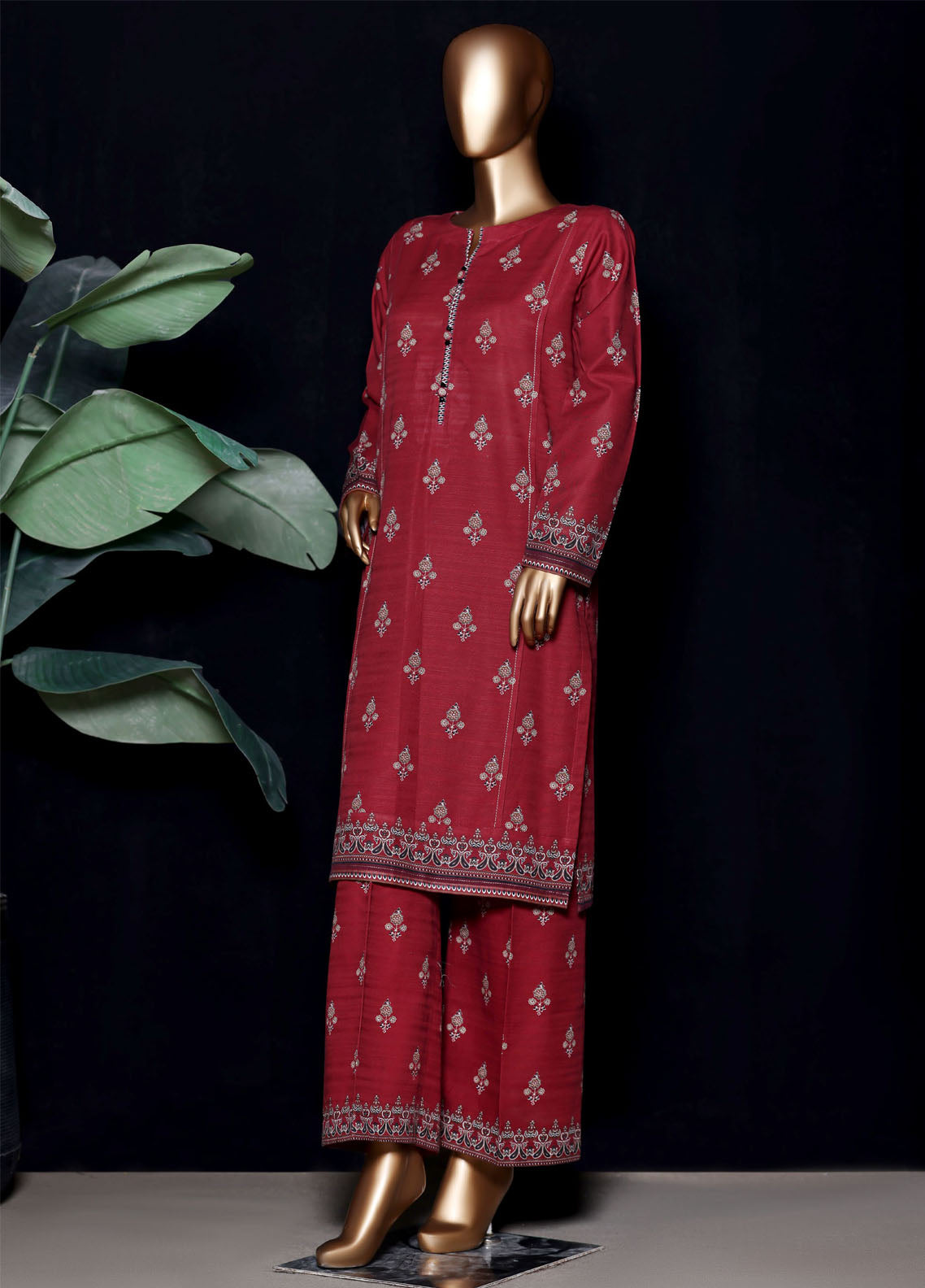HZ Textile Co-Ord's Printed Khaddar 2 Piece Stitched Suit HZ25PK KPT-2584