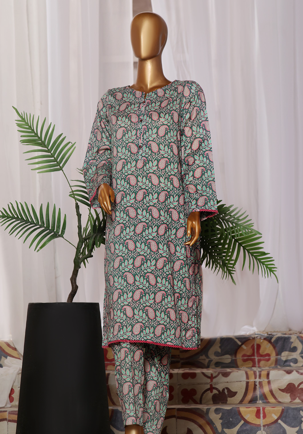 HZ Textile Co-Ords Mid Summer Printed 2 Piece Unstitched Suit HZ24CO MSC-1051
