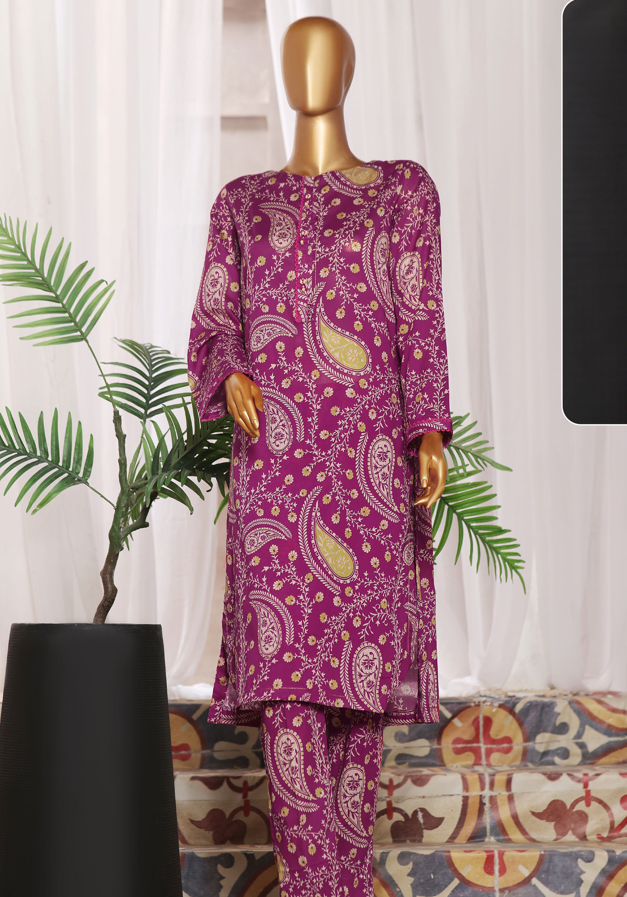 HZ Textile Co-Ords Mid Summer Printed 2 Piece Unstitched Suit HZ24CO MSC-1052