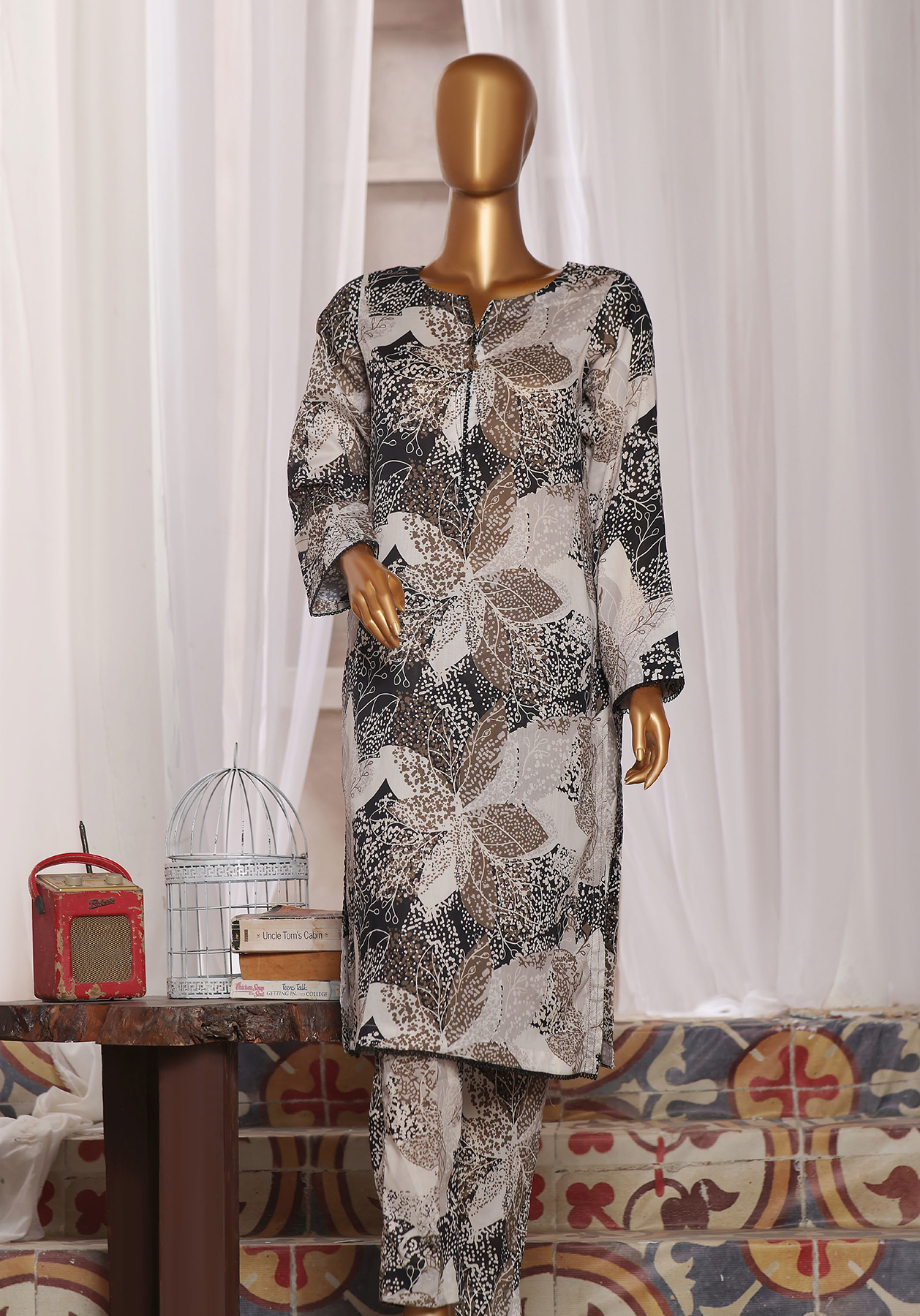 HZ Textile Co-Ords Mid Summer Printed 2 Piece Unstitched Suit HZ24CO MSC-1054