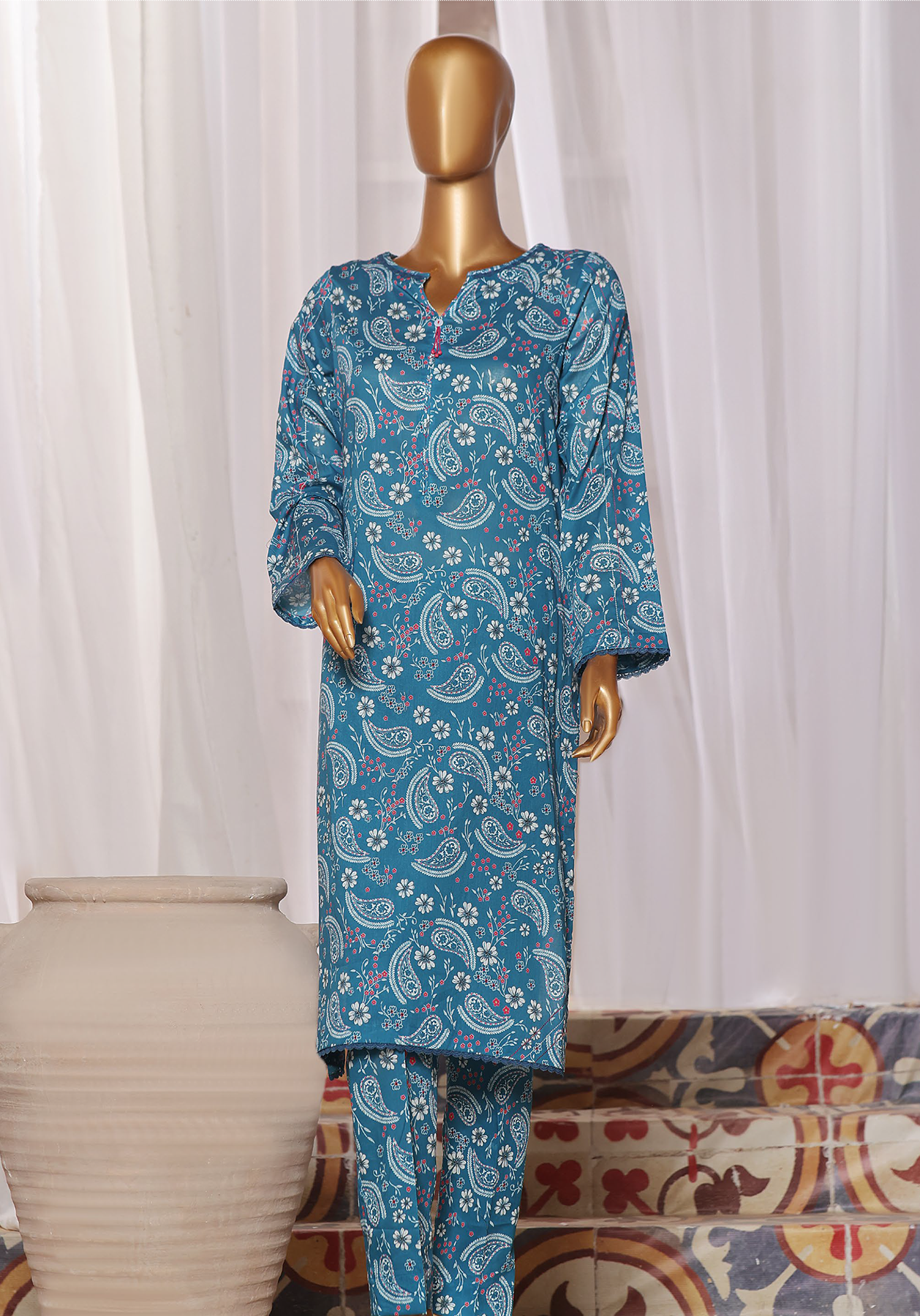 HZ Textile Co-Ords Mid Summer Printed 2 Piece Unstitched Suit HZ24CO MSC-1057