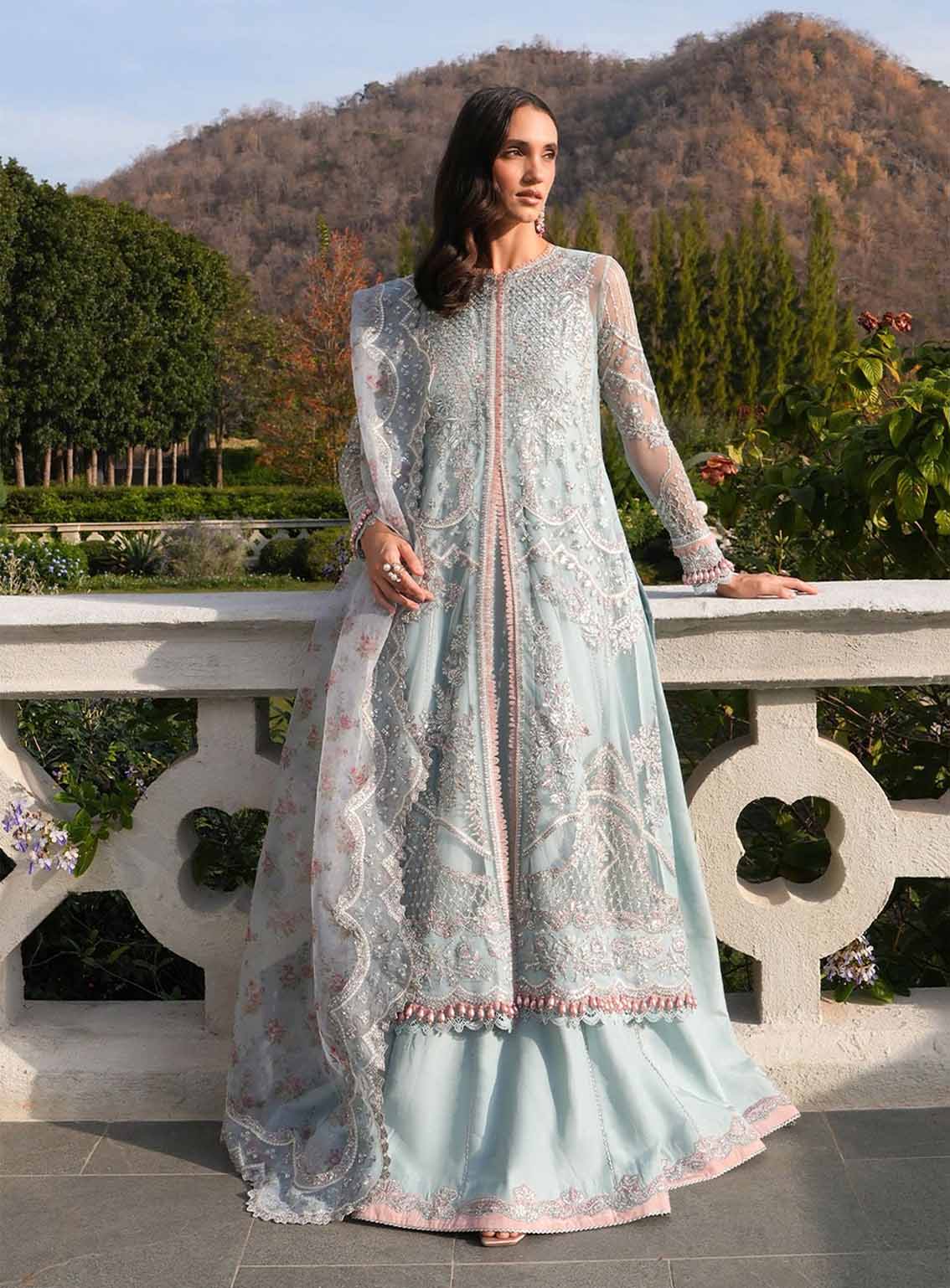 Inayat Premium Festive Formals Embroidered Net 3 Piece Unstitched Suit INP25FF D-06 KYLON