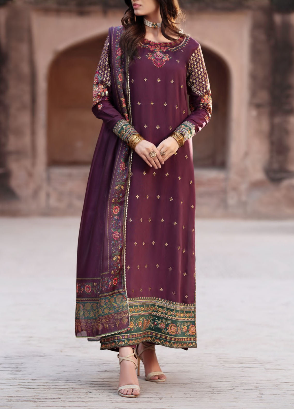 Ishqia By Casual Lite Premium Embroidered Silk Viscose 3 Piece Stitched Suit CL26IFD D-06