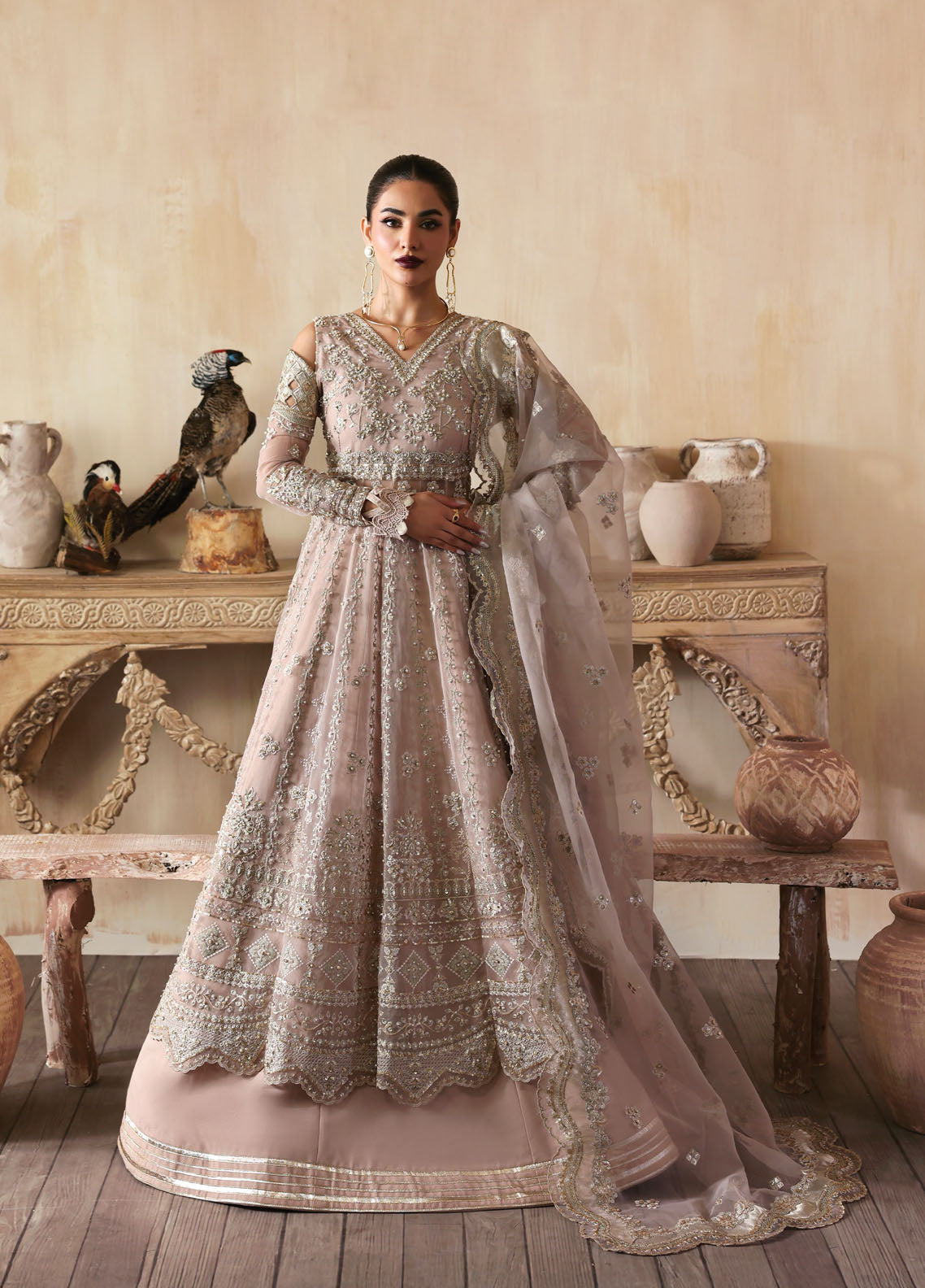 Jahanara By Zarposh Festive Embroidered Organza 3 Piece Unstitched Suit ZP25JFV3 D-NURE