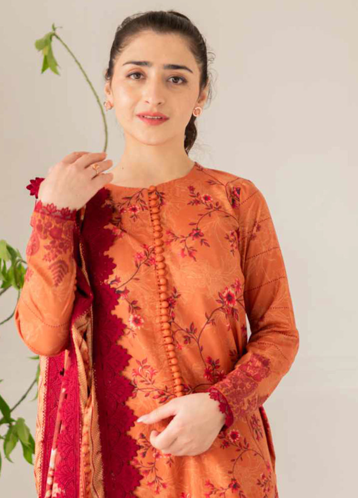 Kaira By Rashid Textile Embroidered Lawn Dupatta 3 Piece Unstitched Suit RT24KEL D-8692